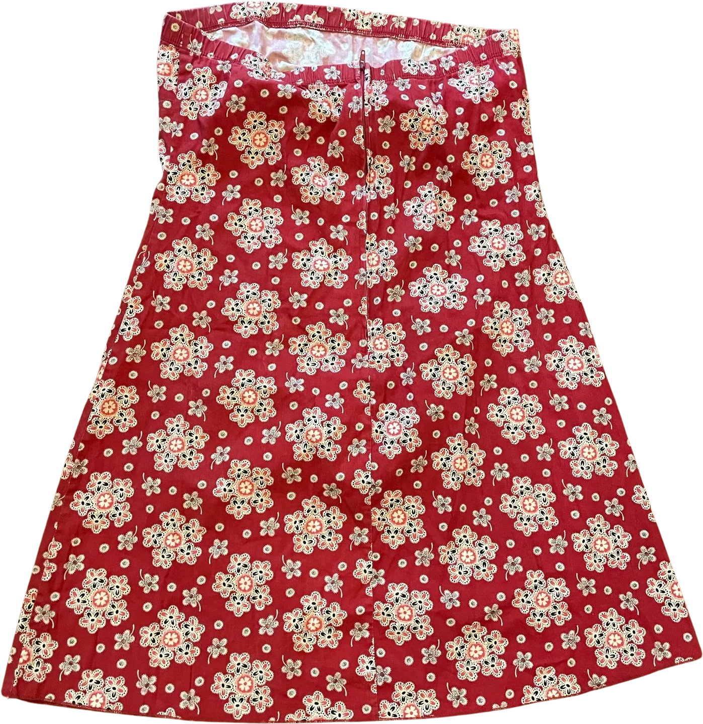 90s/00s Red Floral Tube Top Mini Dress By Jump - Image 2