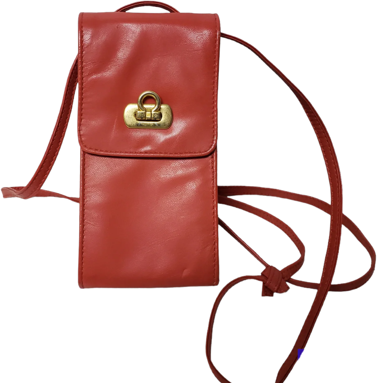 90s/00s Red Leather Mini Shoulder Bag