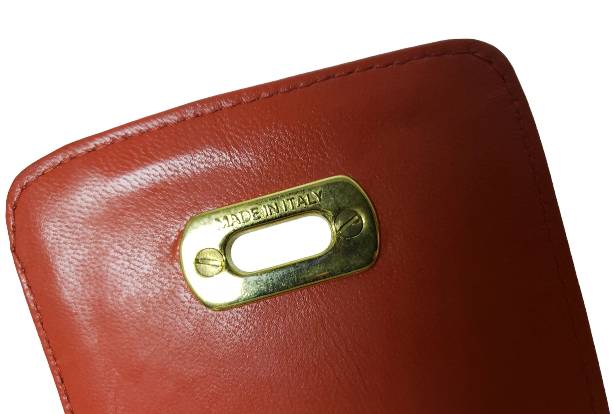 90s/00s Red Leather Mini Shoulder Bag - Image 9