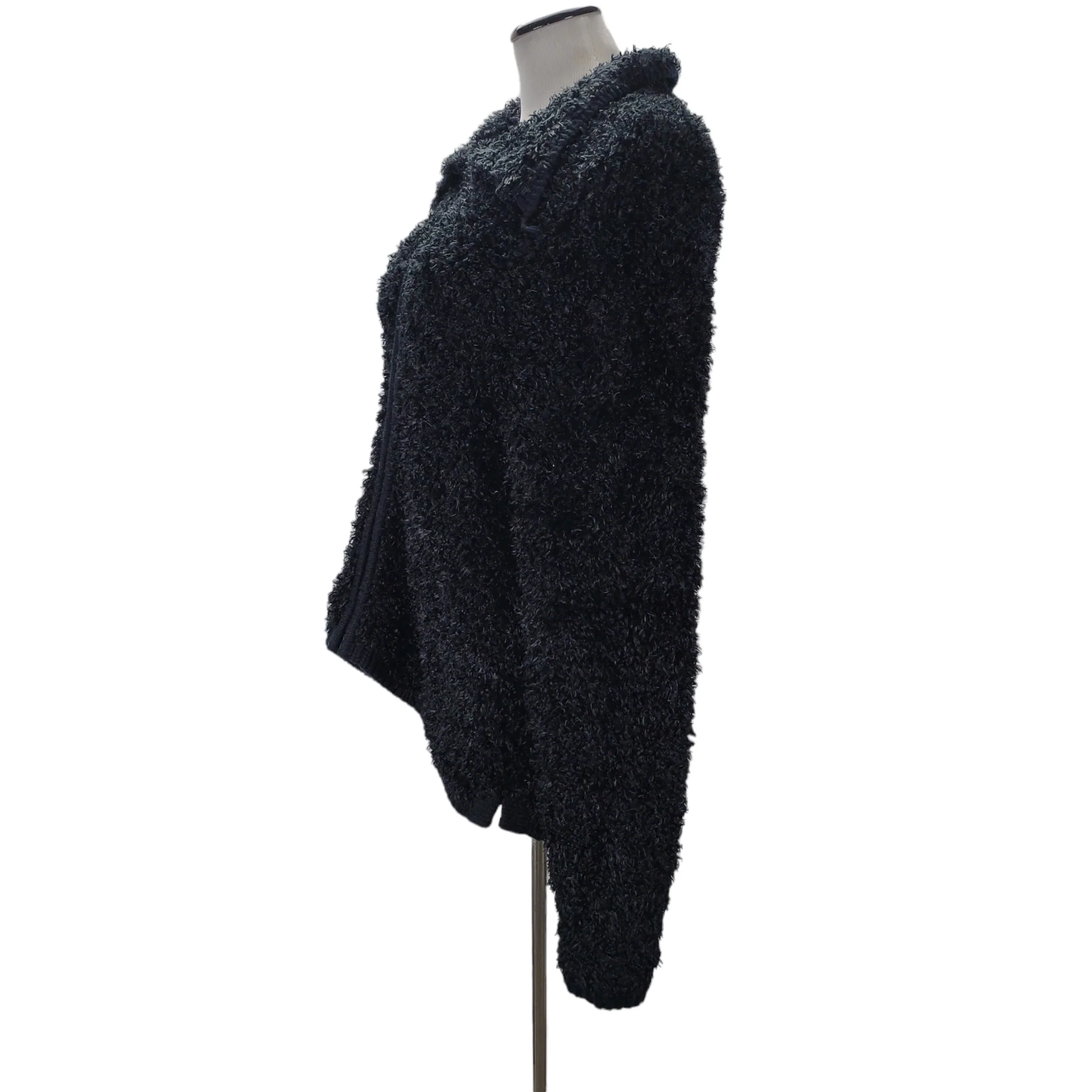 90s/00s Shaggy Teddy Faux Fur Full Zip Casual Jacket By Caribbean Pacific - Image 6