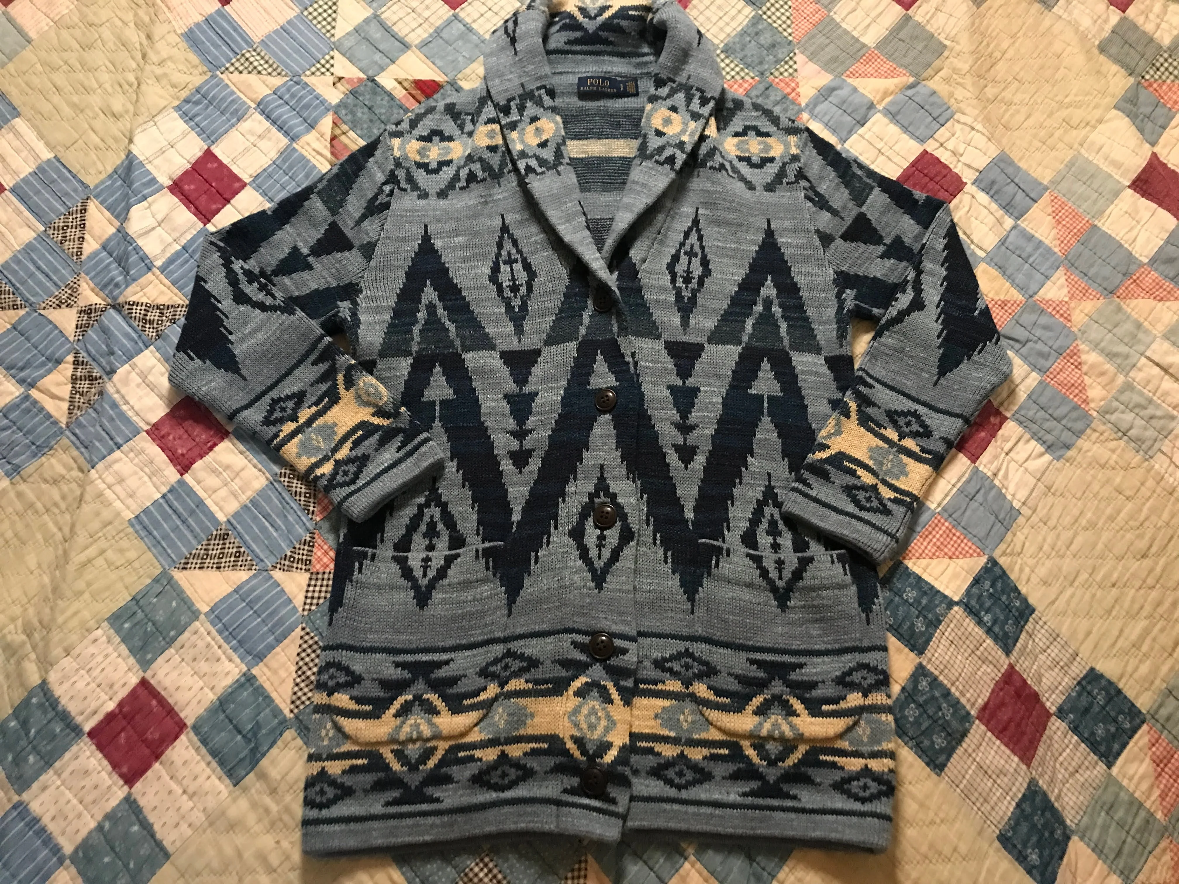 90s/00s Southwestern Pendleton Style Cardigan by Ralph Lauren - Image 5
