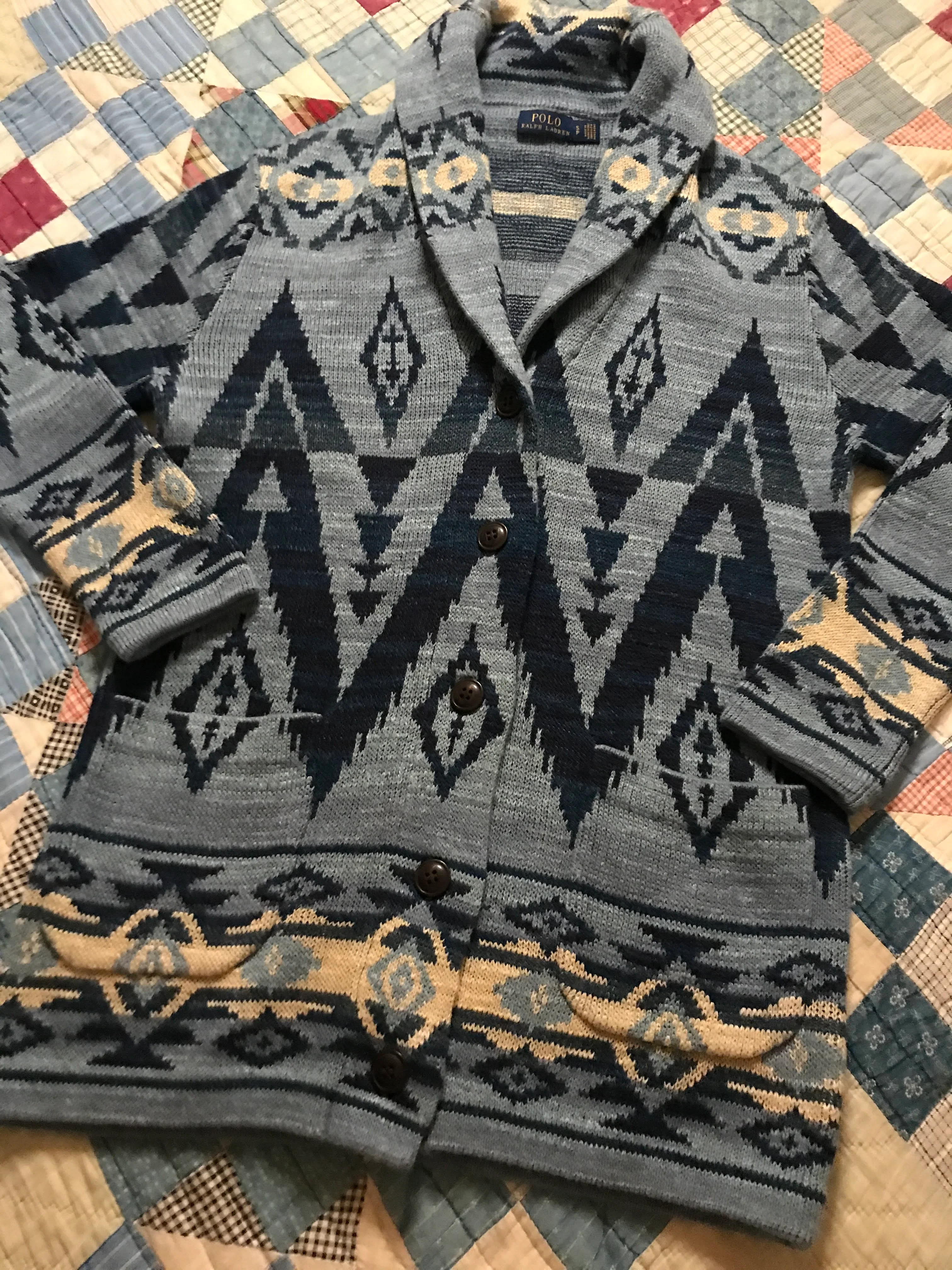 90s/00s Southwestern Pendleton Style Cardigan by Ralph Lauren - Image 6