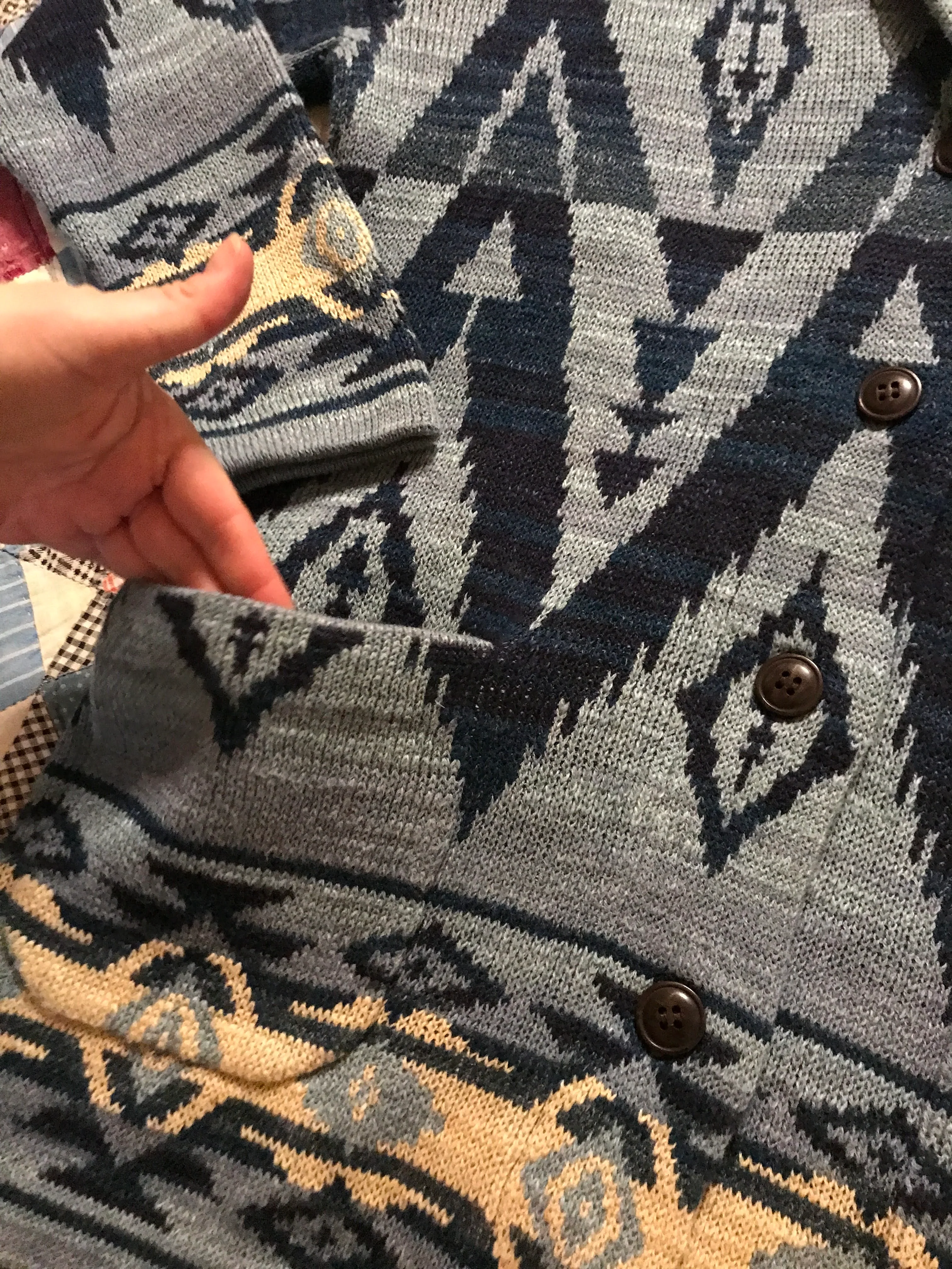 90s/00s Southwestern Pendleton Style Cardigan by Ralph Lauren - Image 8