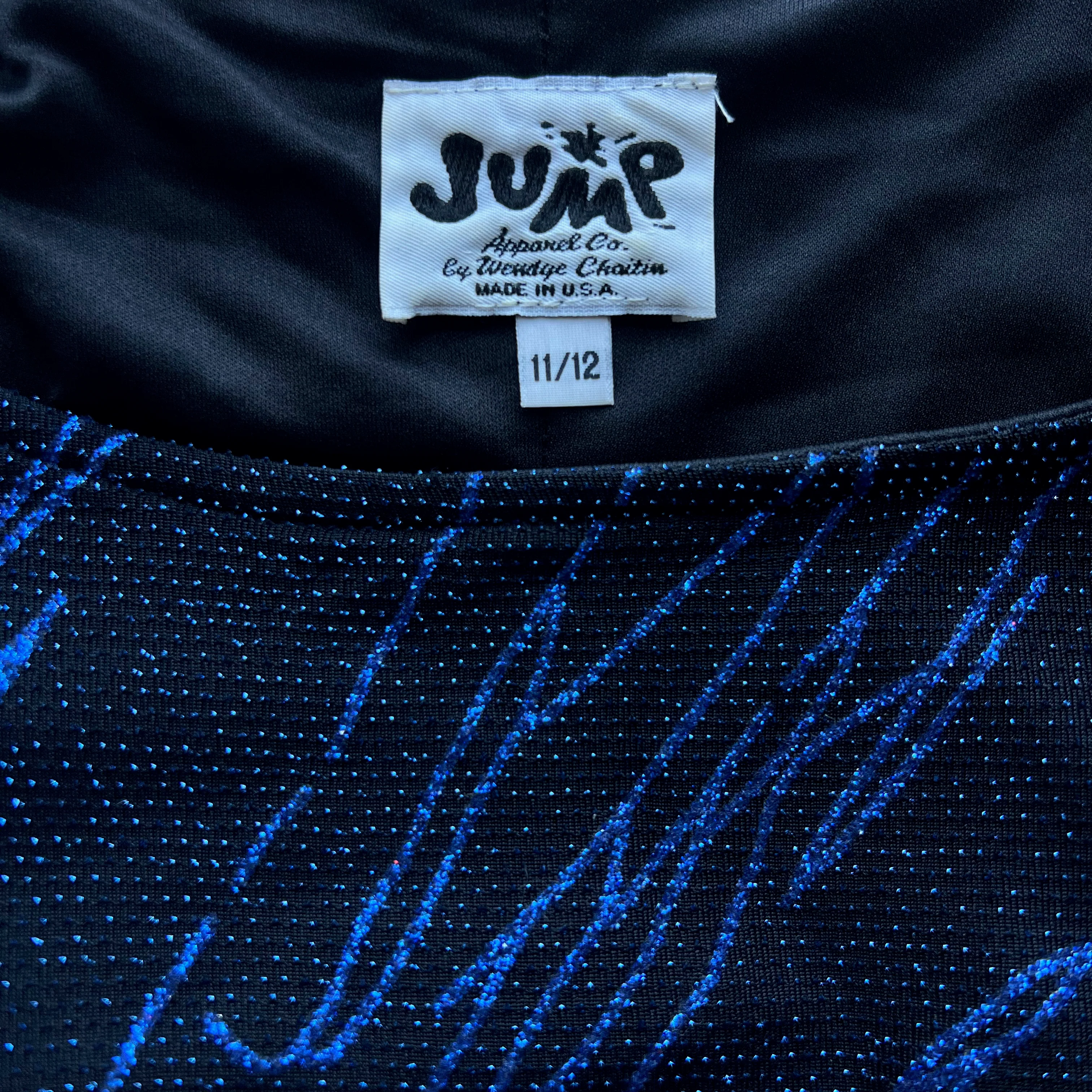 90s/00s Sparkly Blue Formal Dress By Jump - Image 3