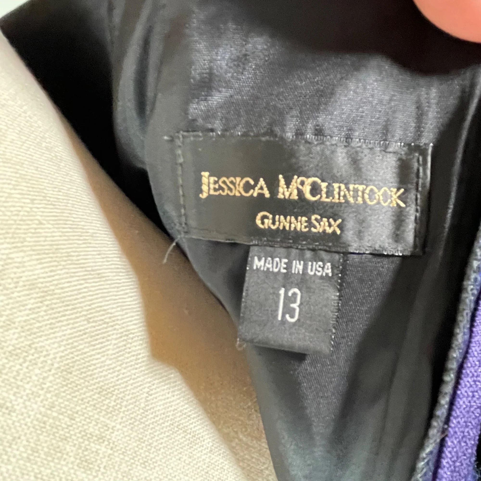 90s/00s Strapless 00s Iridescent Blue Velvet Maxi Dress By Jessica Mcclintock Gunne Sax - Image 6