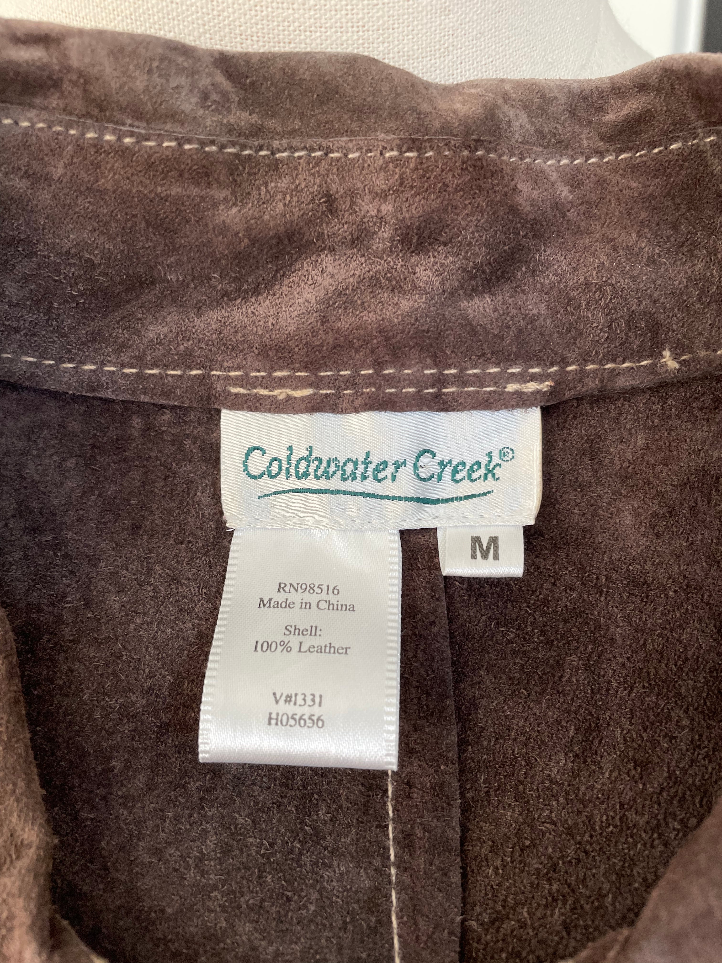 90s/00s Suede Vest With Cutouts By Coldwater Creek - Image 3