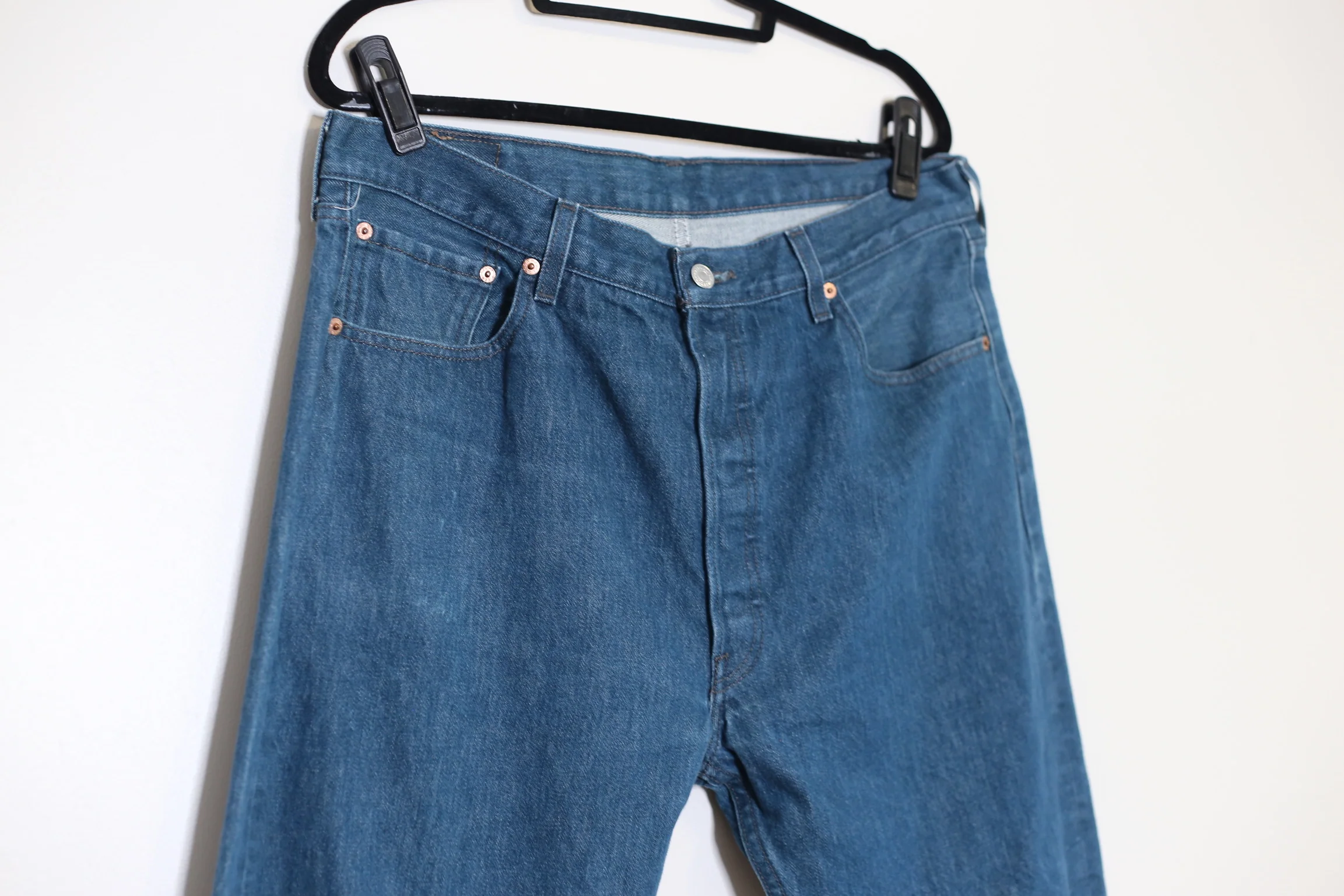 90s/00s Teal Blue Button Fly Levi's 501 By Levi's - Image 3
