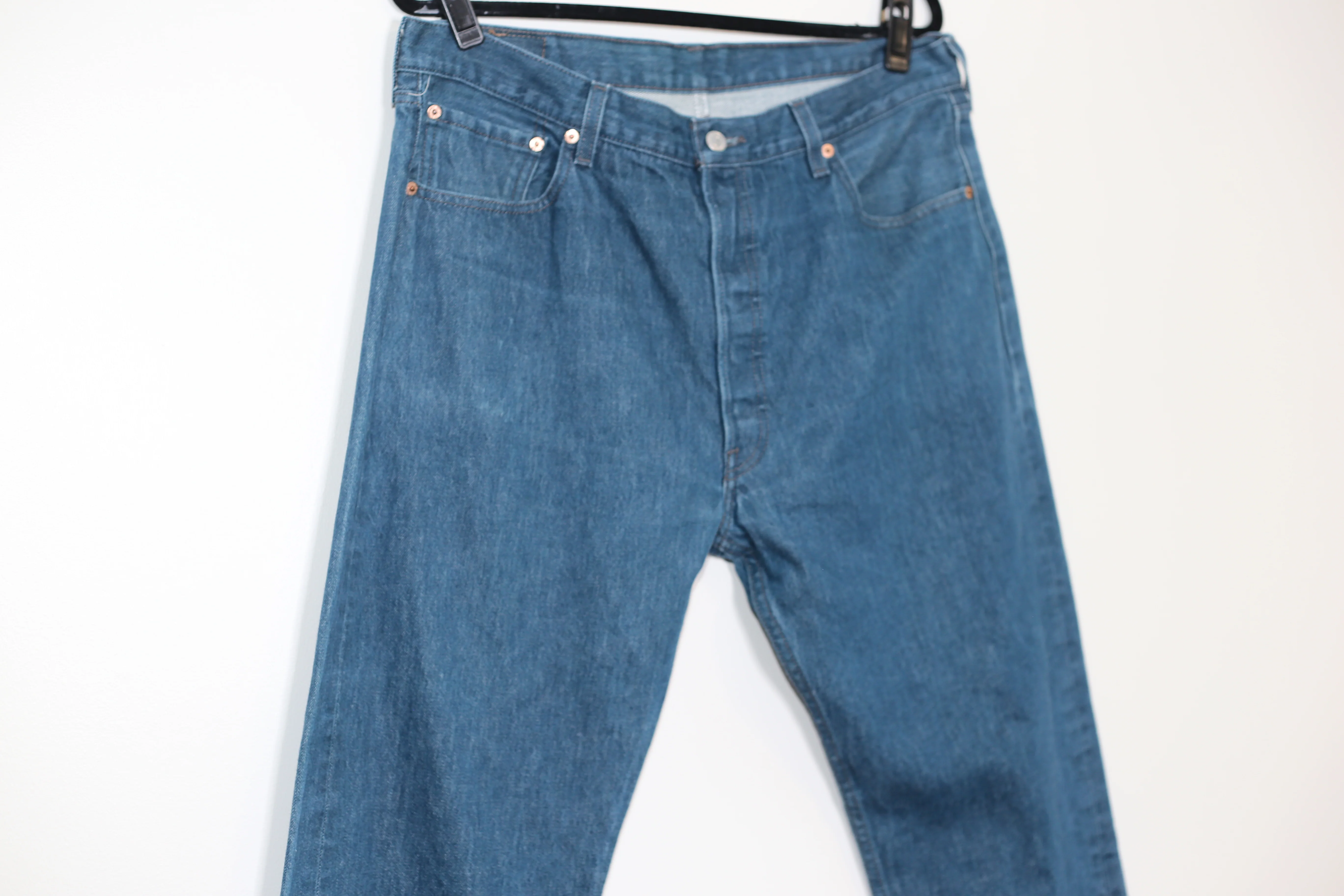 90s/00s Teal Blue Button Fly Levi's 501 By Levi's - Image 5