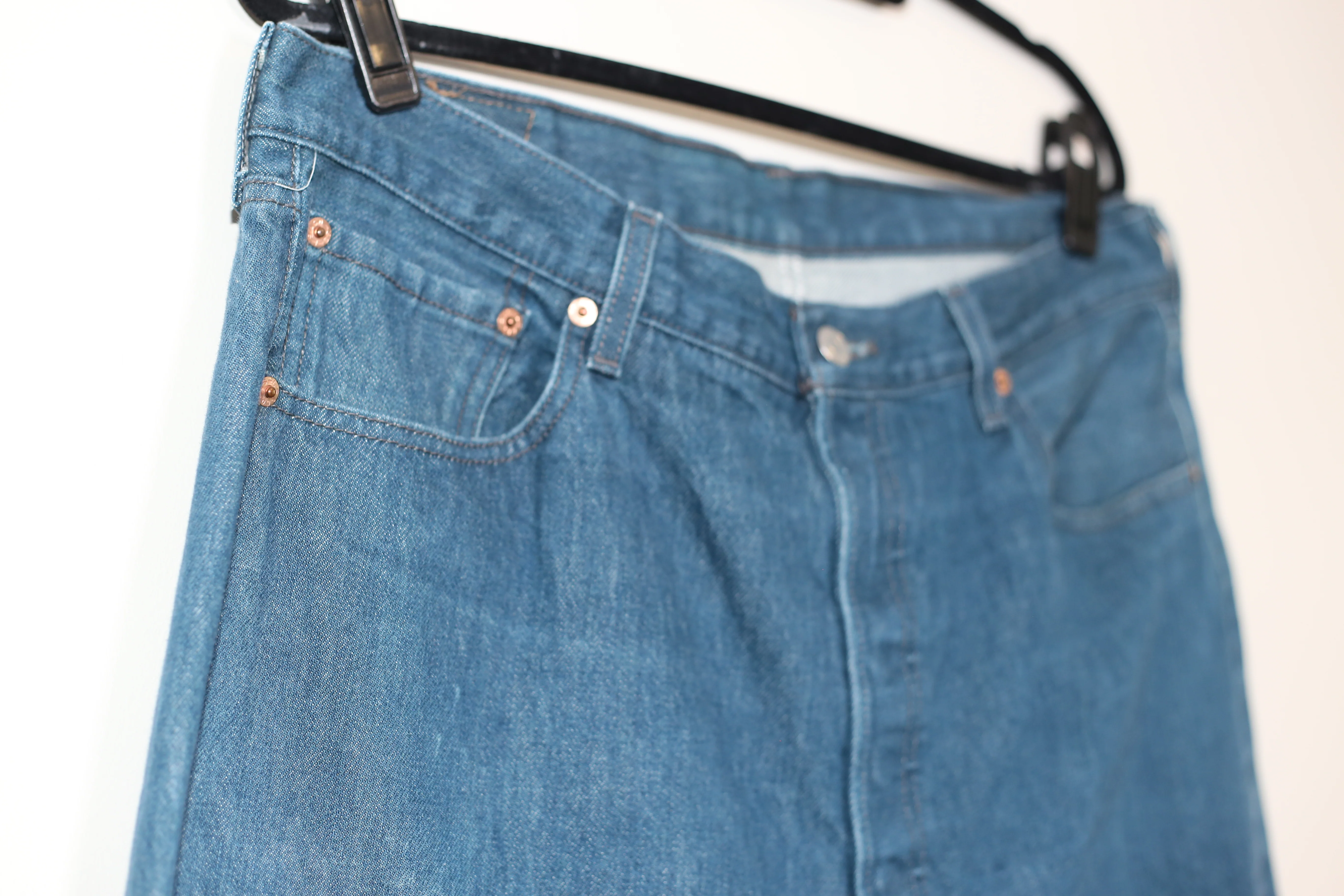 90s/00s Teal Blue Button Fly Levi's 501 By Levi's - Image 6