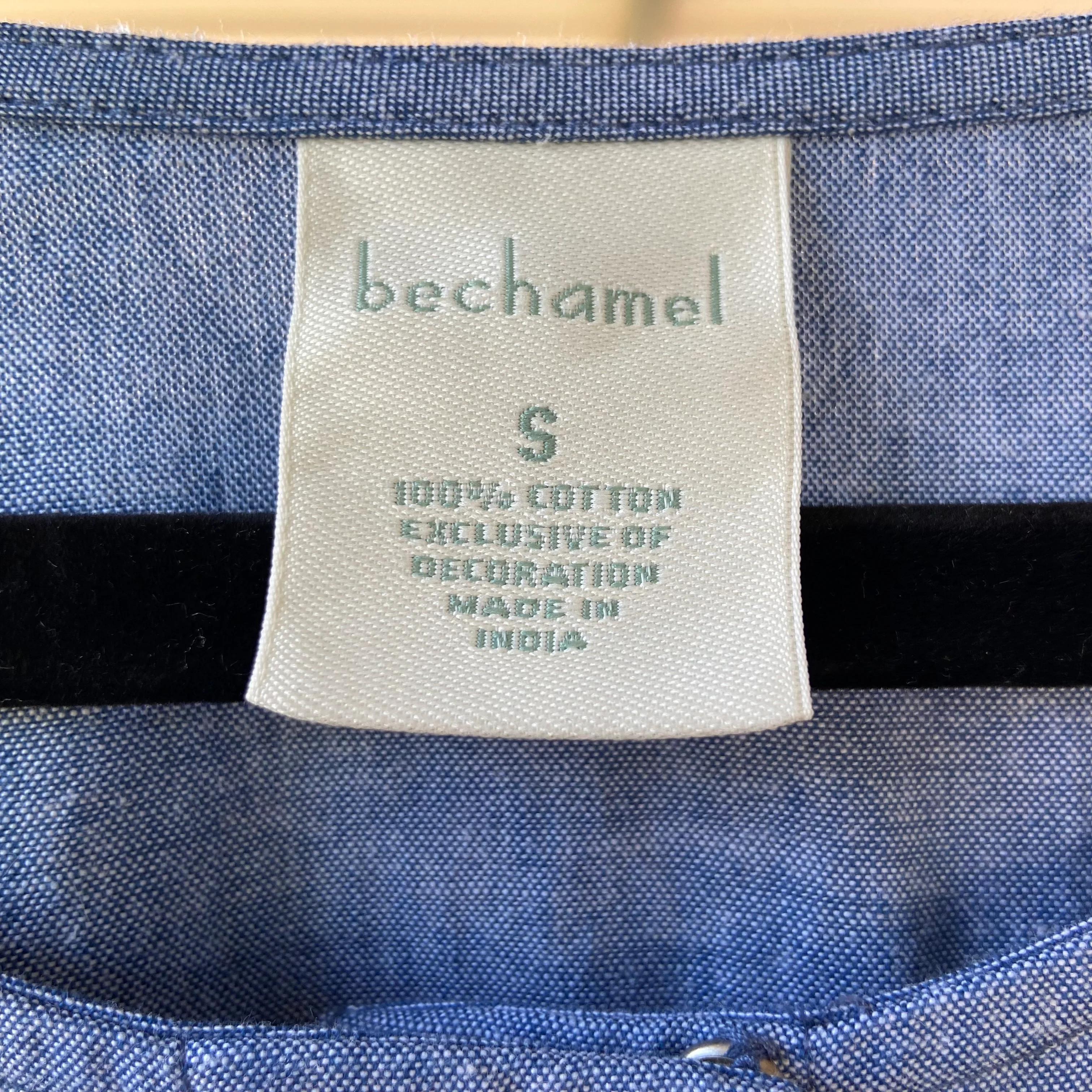 90s/00s Tropical Embroidered Denim Dress By Bechamel - Image 8