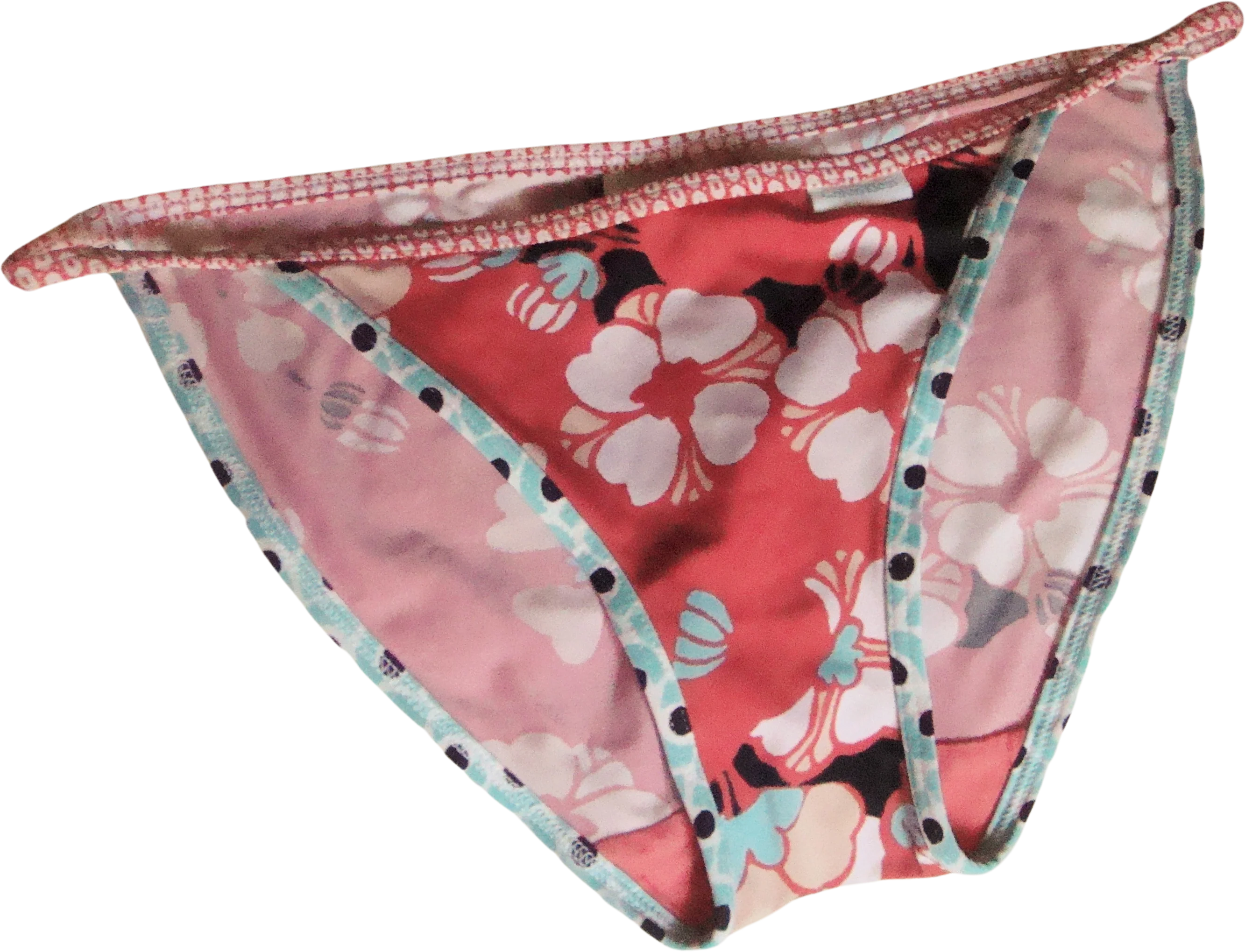 90s/00s Tropical Print String Bikini Panty By Calvin Klein