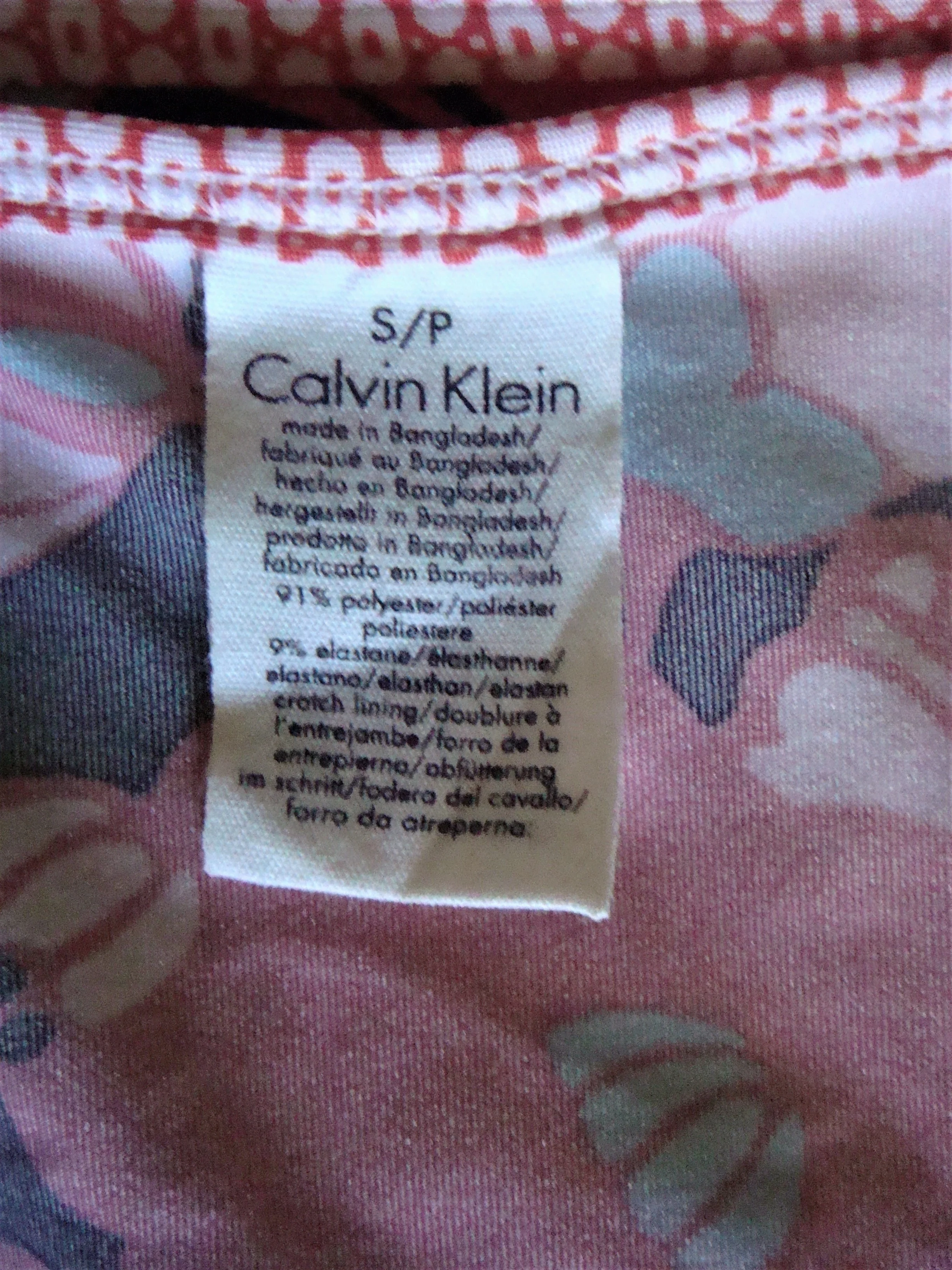 90s/00s Tropical Print String Bikini Panty By Calvin Klein - Image 6