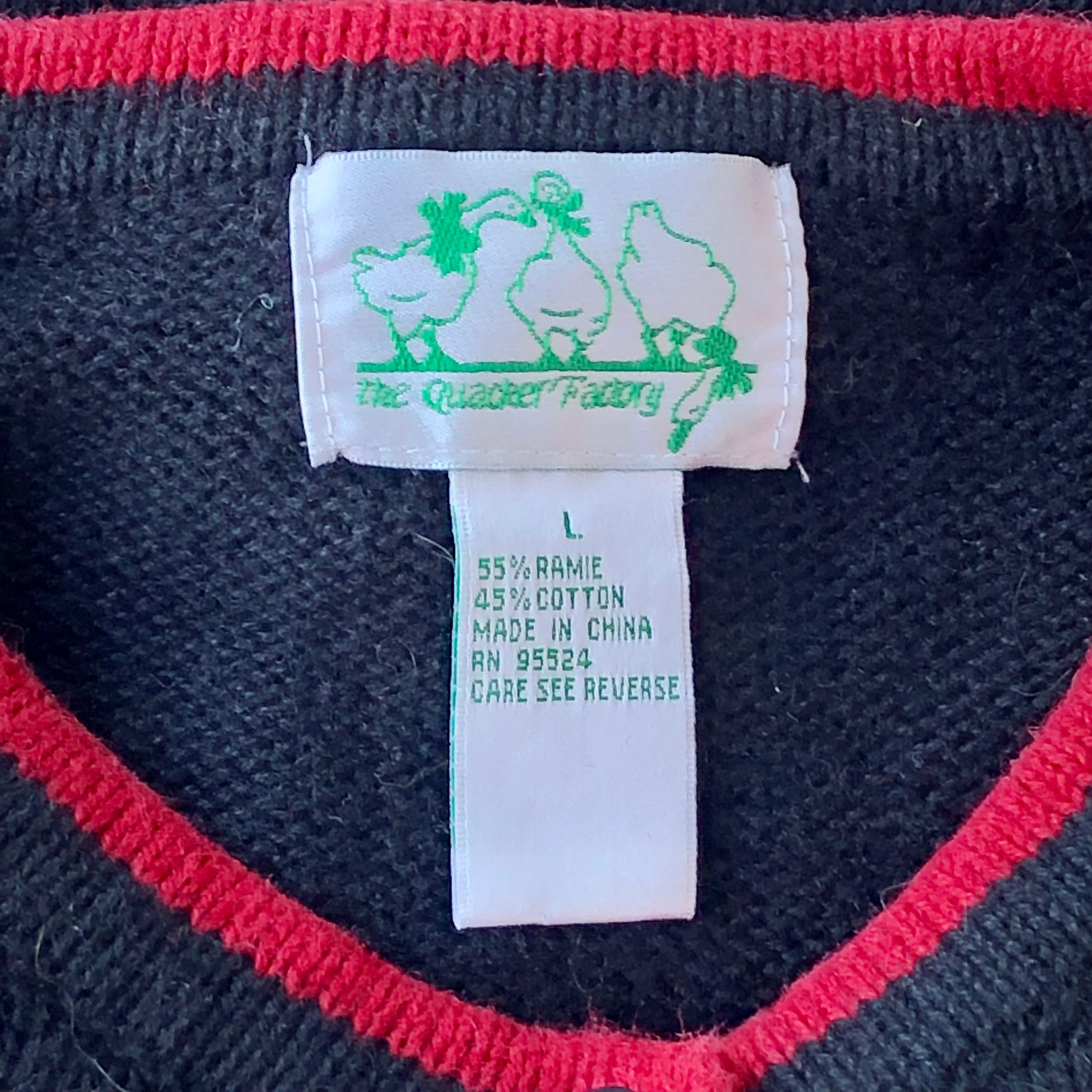 90s/00s Ugly Christmas Cardigan Sweater Candy Cane Sz L By Quacker Factory - Image 4