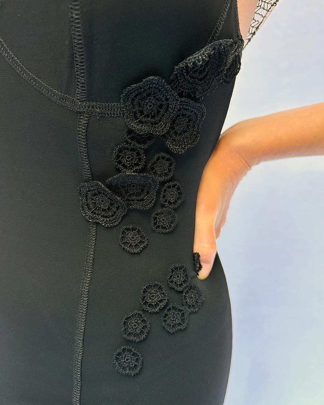 90s/00s Vintage 00s Blumarine Lace Cocktail Dress | Xs-m By Blumarine - Image 4
