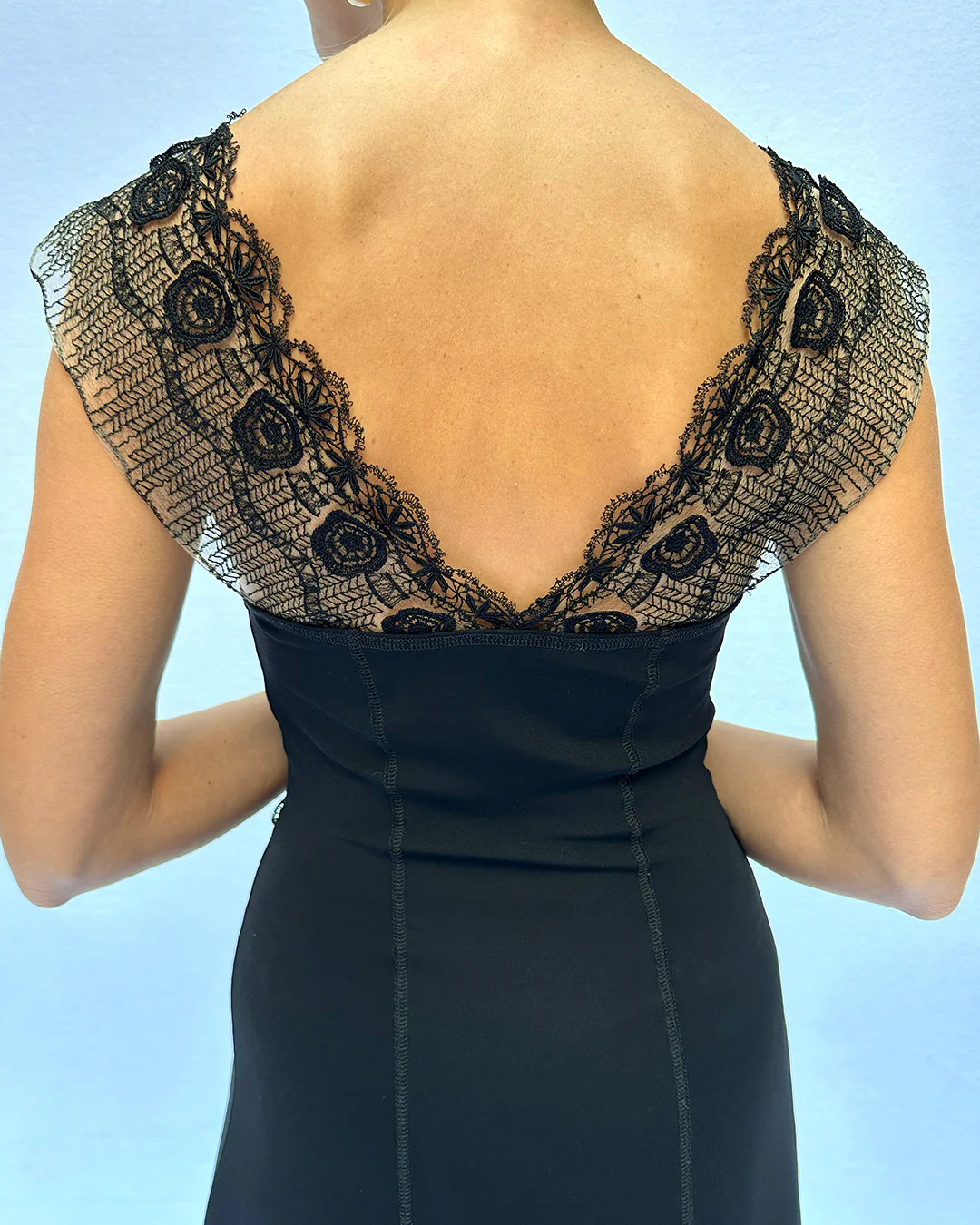 90s/00s Vintage 00s Blumarine Lace Cocktail Dress | Xs-m By Blumarine - Image 9