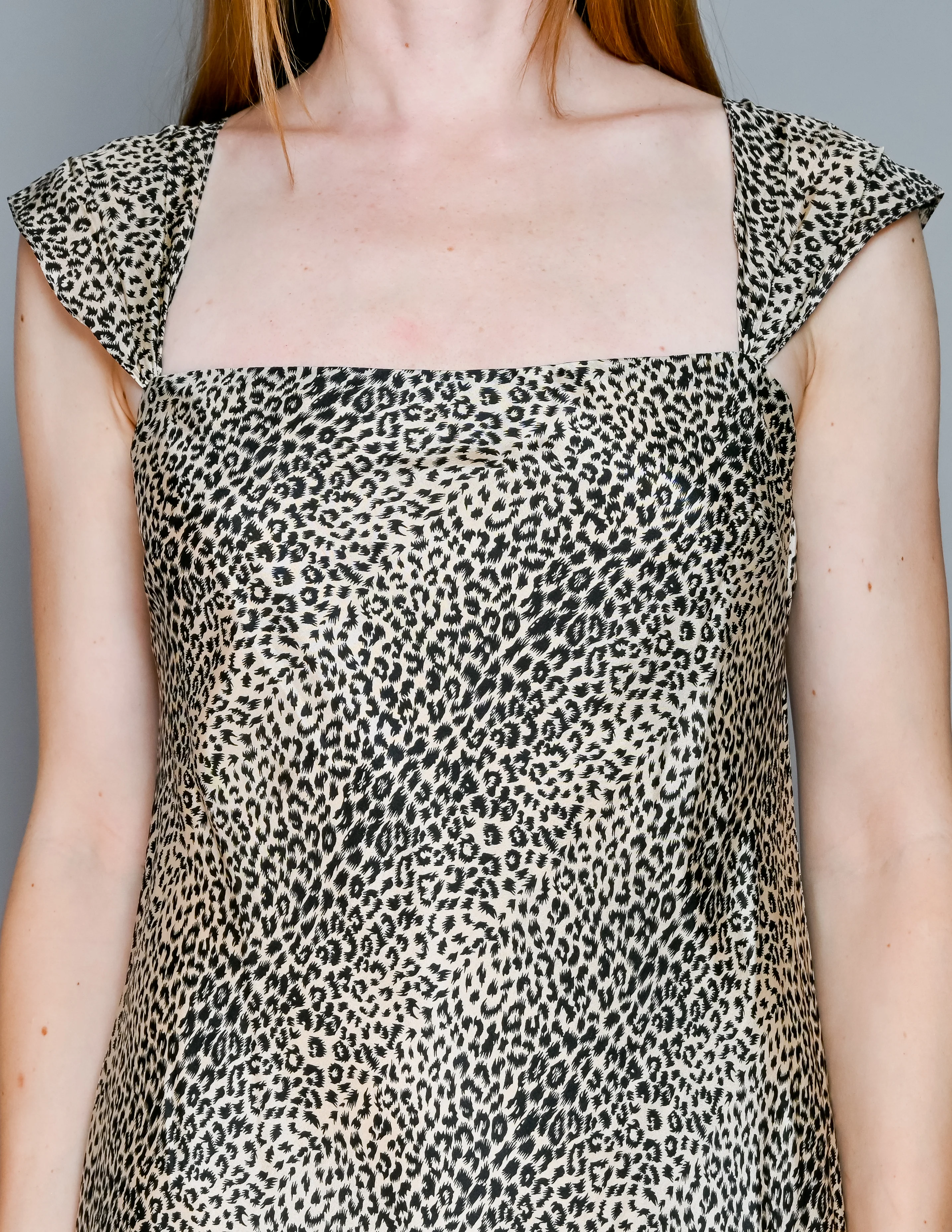 90s/00s Vintage 100% Silk Animal Print Midi Dress By Evan Picone - Image 5