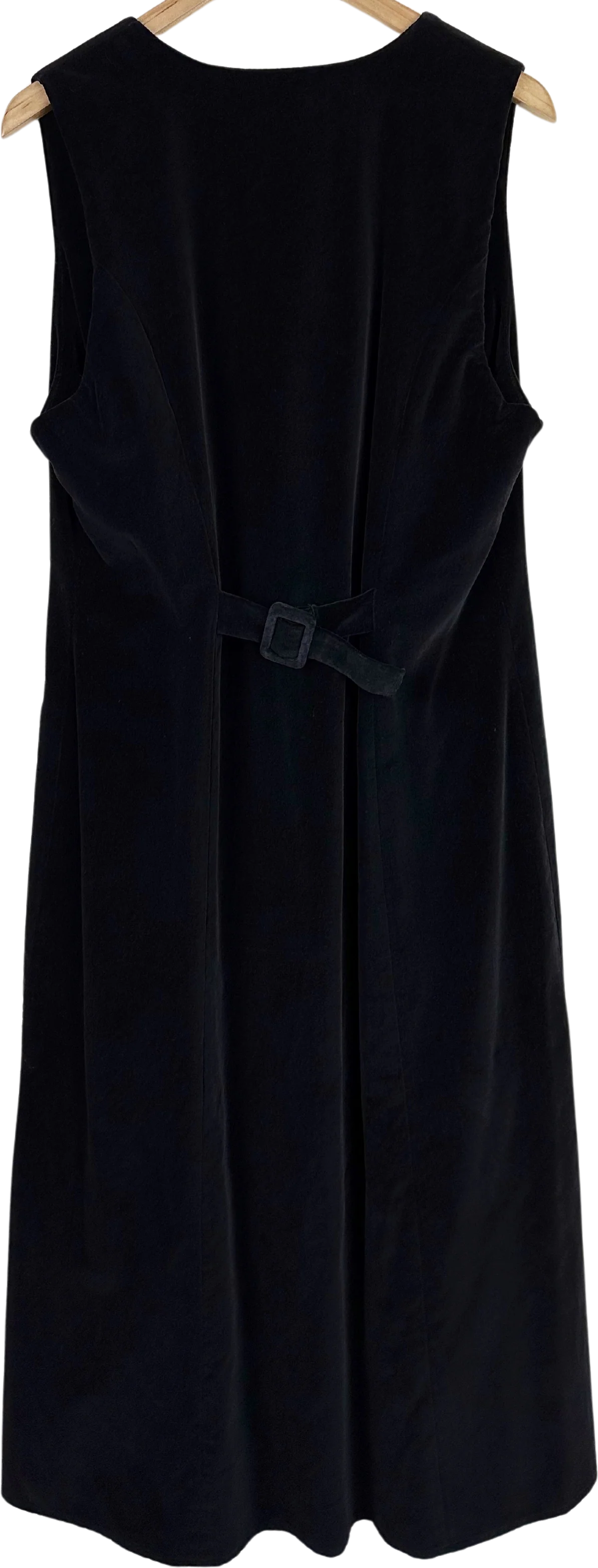 90s/00s Vintage 90s Black Velvet Dress By Karen Scott - Image 2