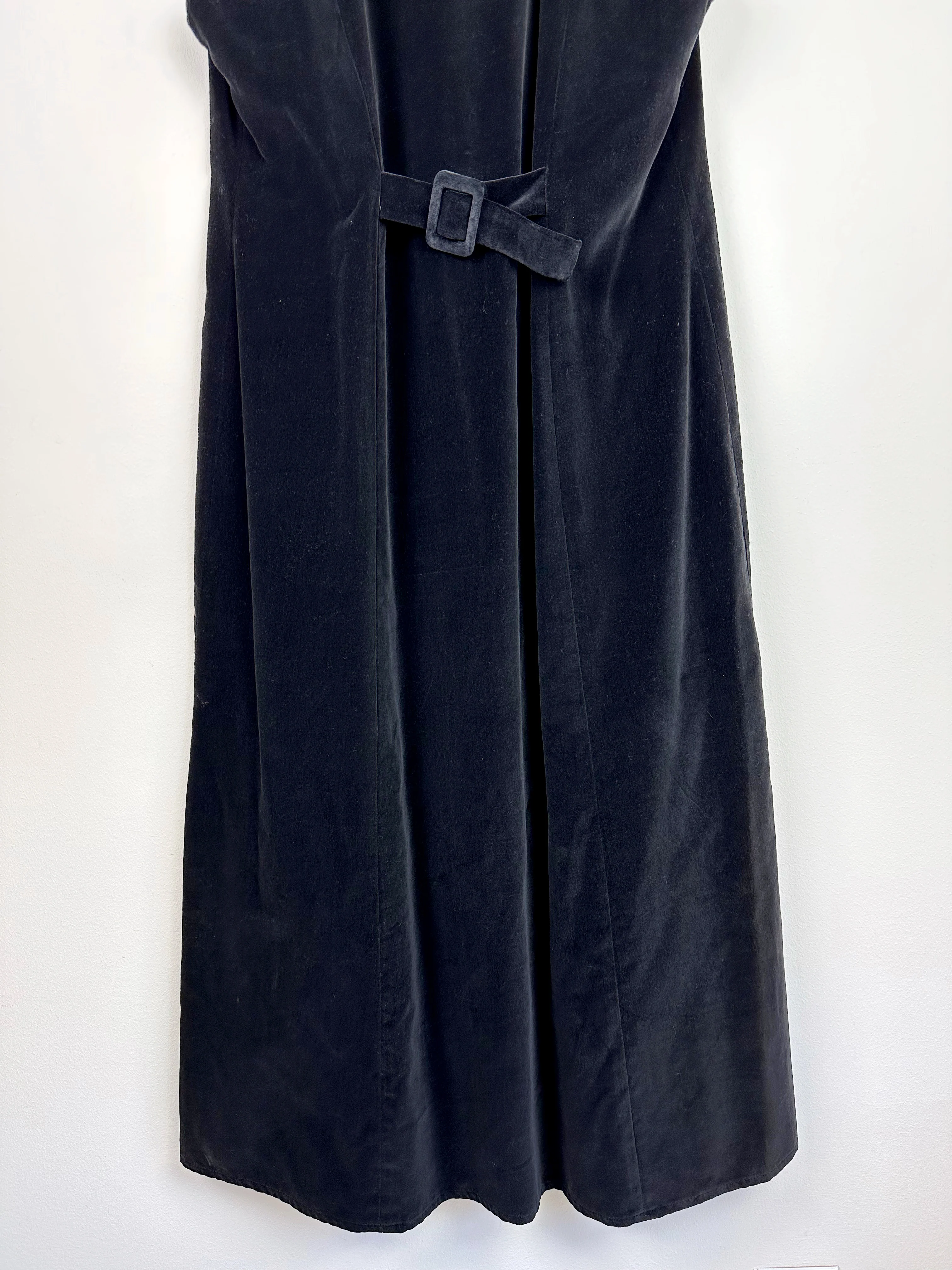90s/00s Vintage 90s Black Velvet Dress By Karen Scott - Image 8