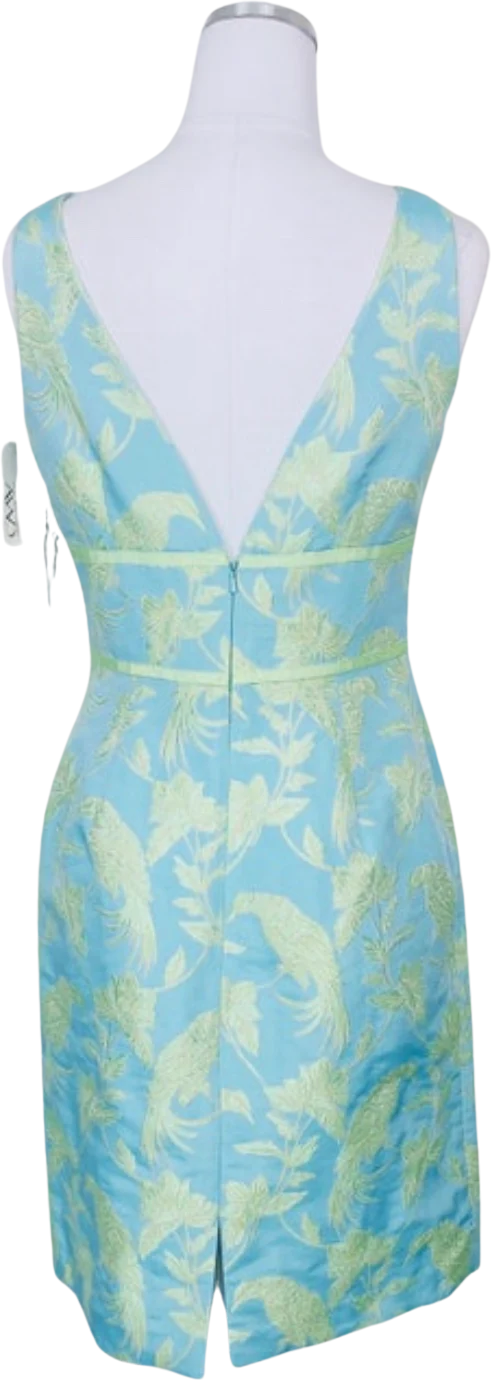 90s/00s Vintage Carmen Marc Valvo Brocade Bird Dress By Carmen Marc Valvo - Image 2