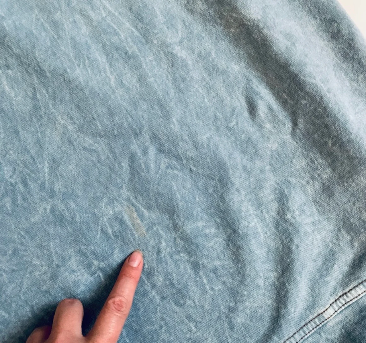90s/00s Vintage Chambray Denim Crochet Shoulders Maxi By Produce Company - Image 9