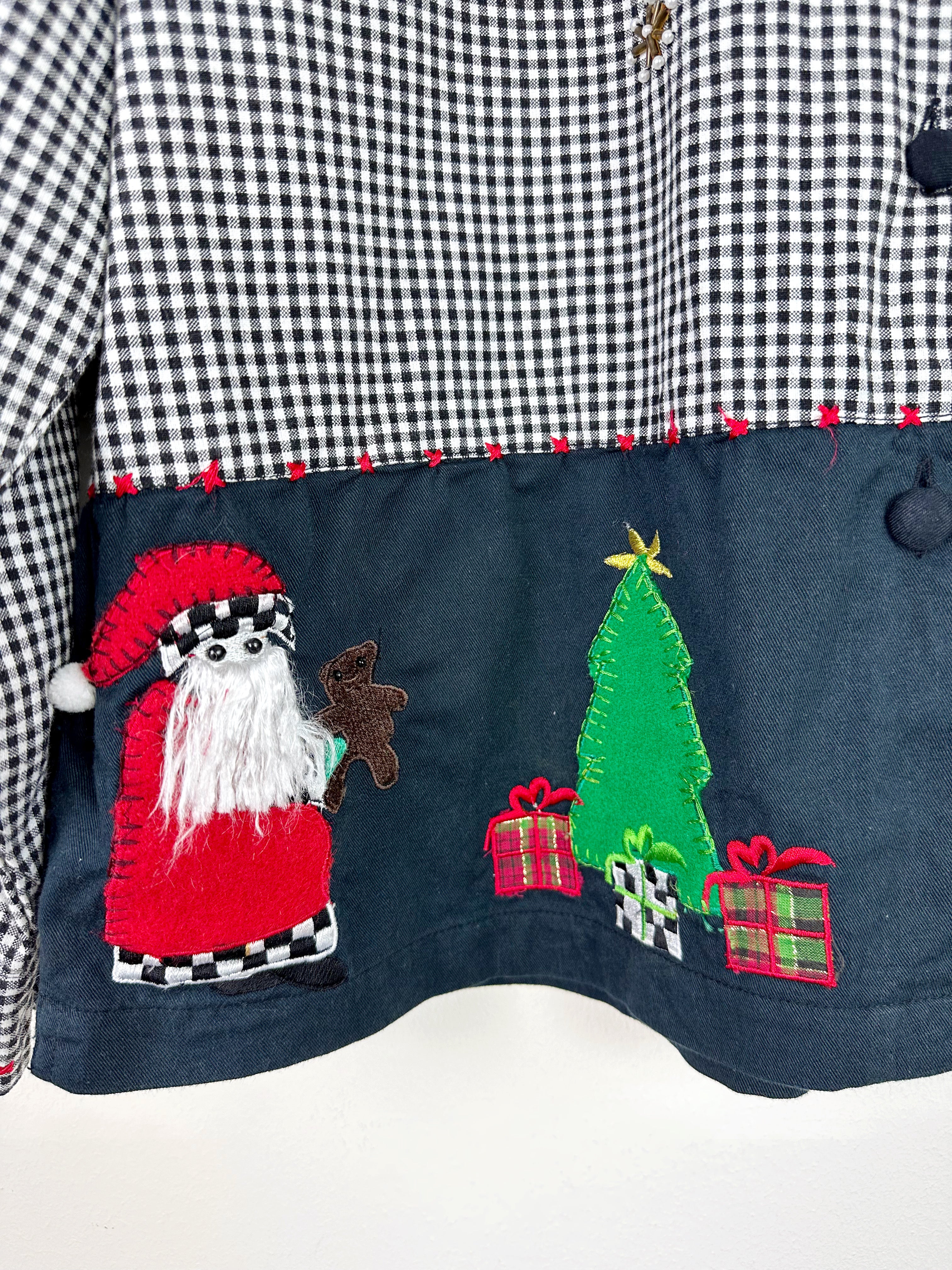 90s/00s Vintage Lemon Grass Gingham Christmas Top By Lemon Grass - Image 7