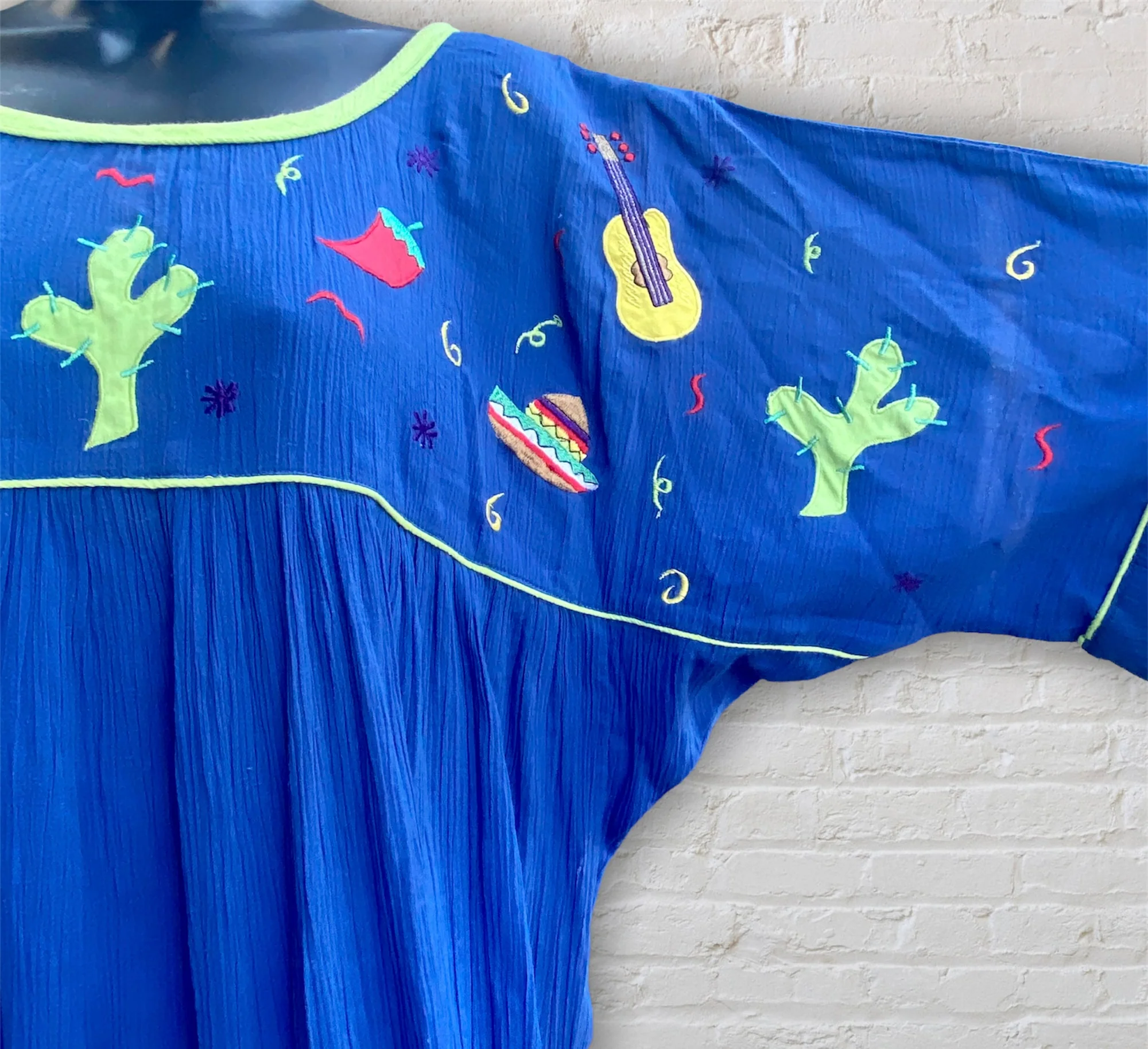 90s/00s Western Embroidered Dress By Cabernet - Image 4