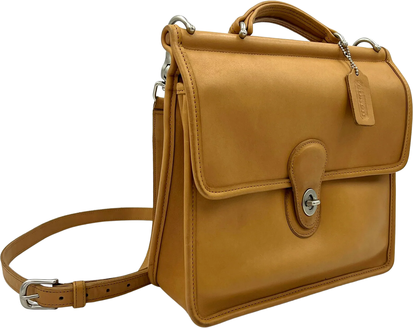 90s/00s Willis Camel Satchel Crossbody Light Academia By Coach