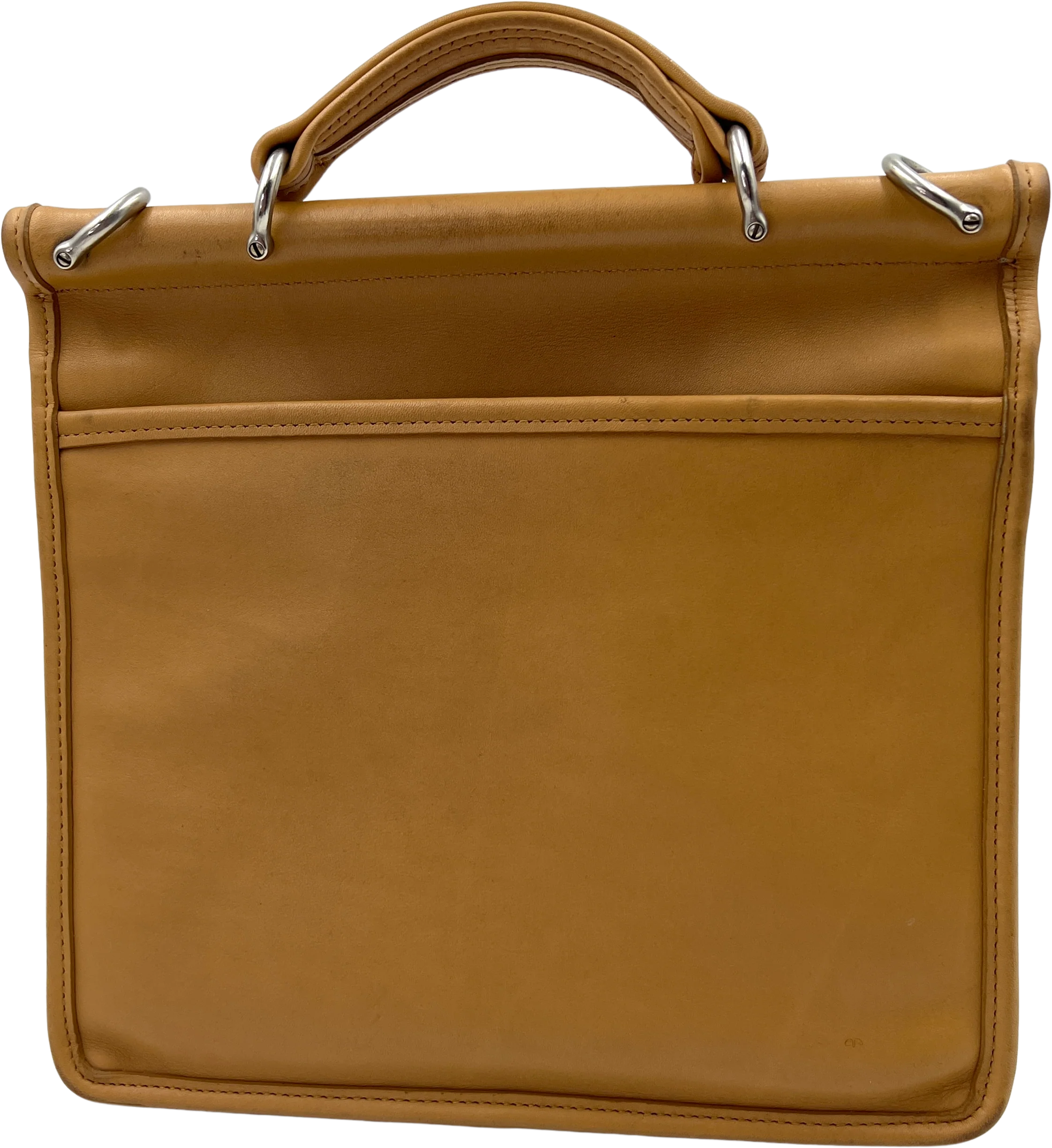 90s/00s Willis Camel Satchel Crossbody Light Academia By Coach - Image 2