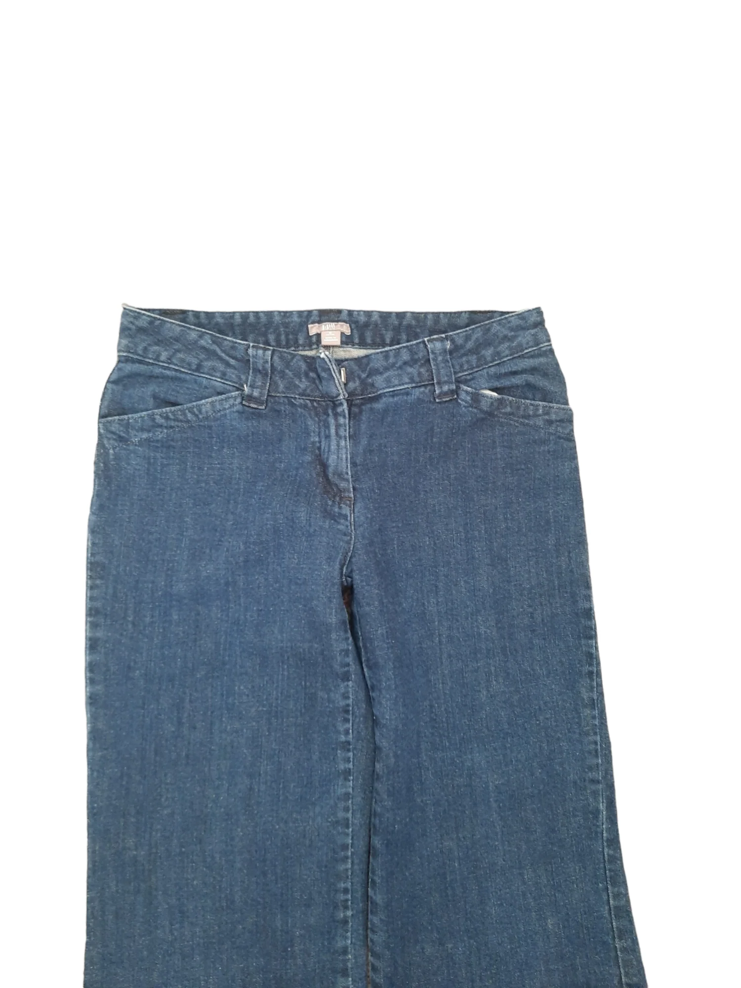 90s/00s Womens Wide Leg Blue Denim Jeans By J. Jill - Image 3