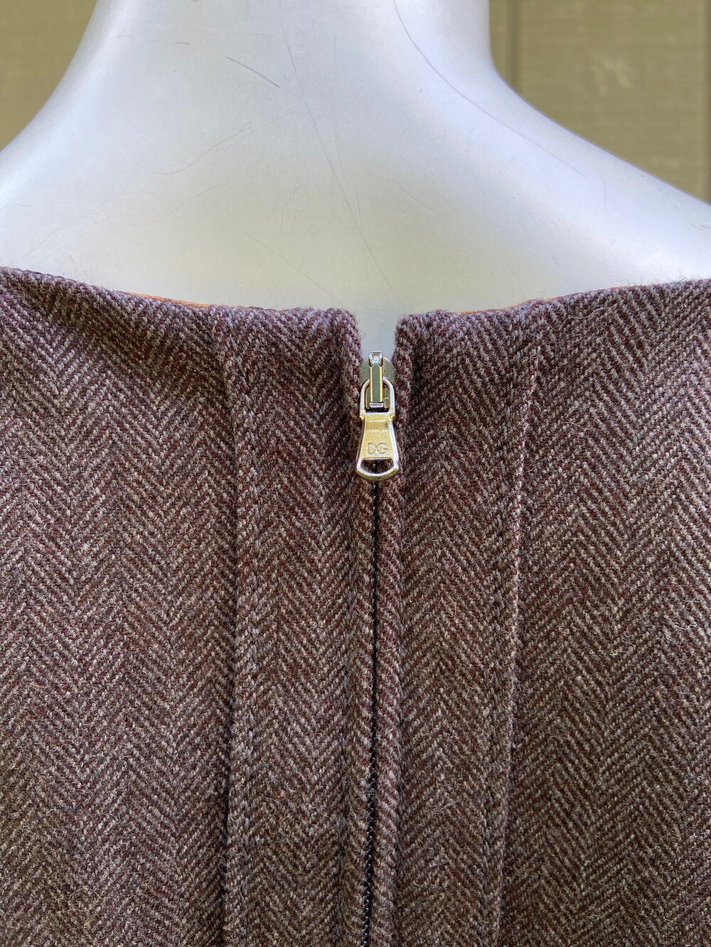 90s/00s Wool Tweed Dress By Dolce and Gabbana - Image 6