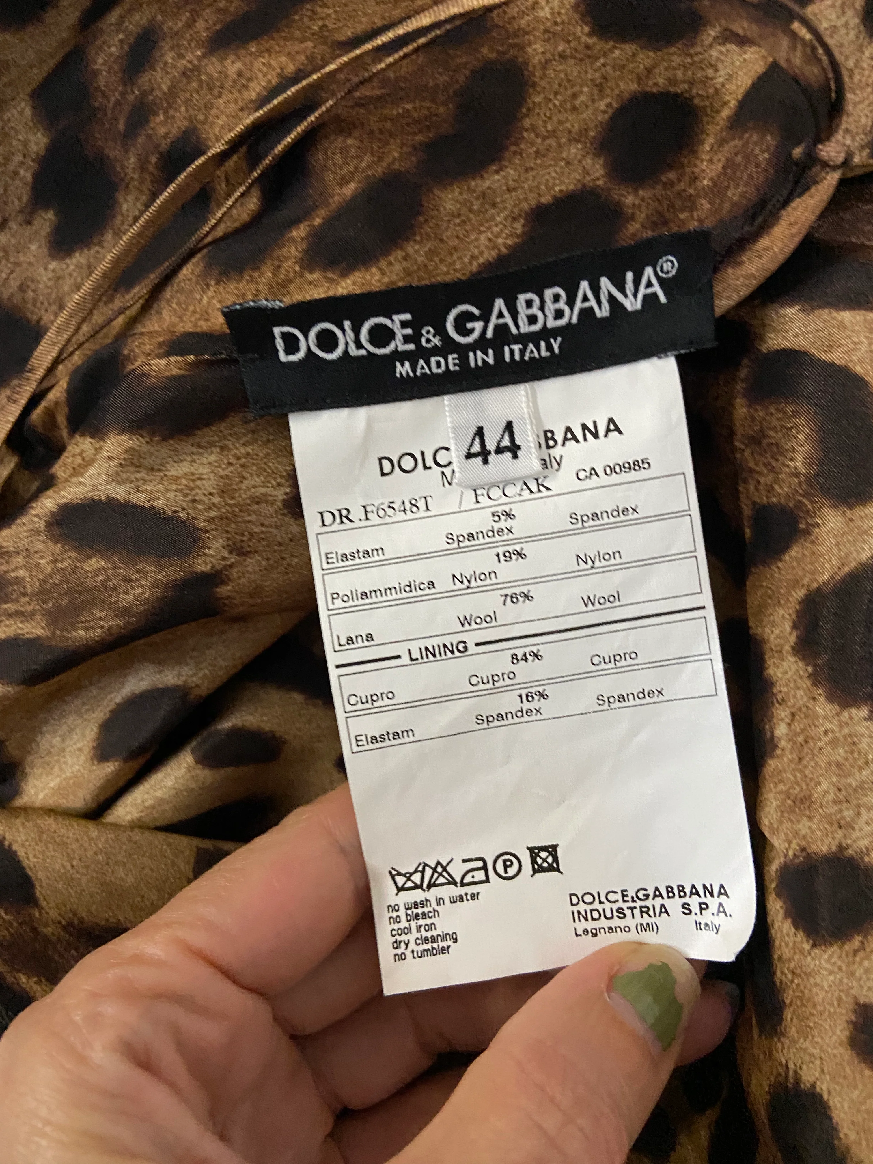 90s/00s Wool Tweed Dress By Dolce and Gabbana - Image 9