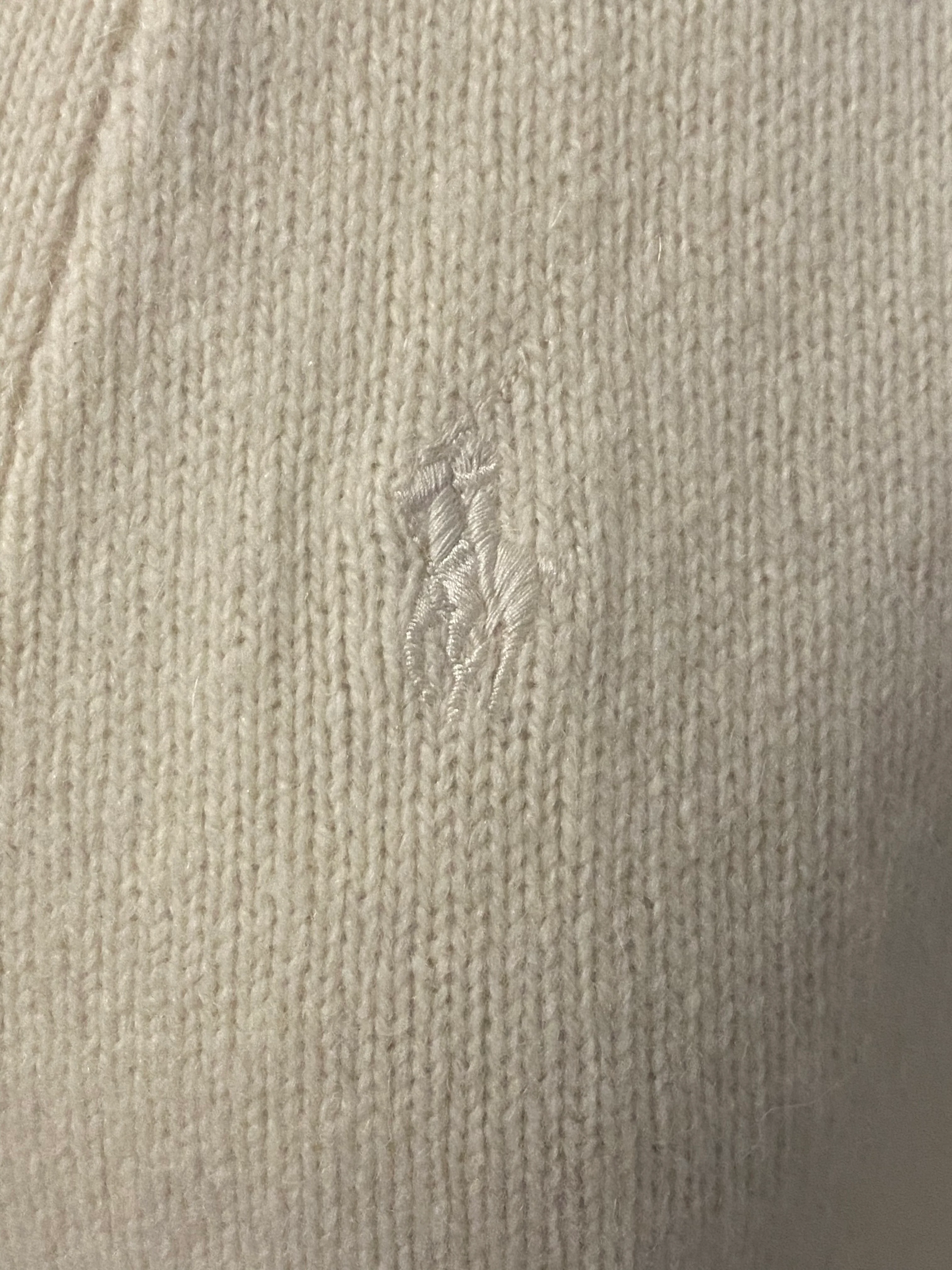 90s/00s Yellow Womens Wool Angora Cardigan Sweater Sz L By Ralph Lauren Sport - Image 11