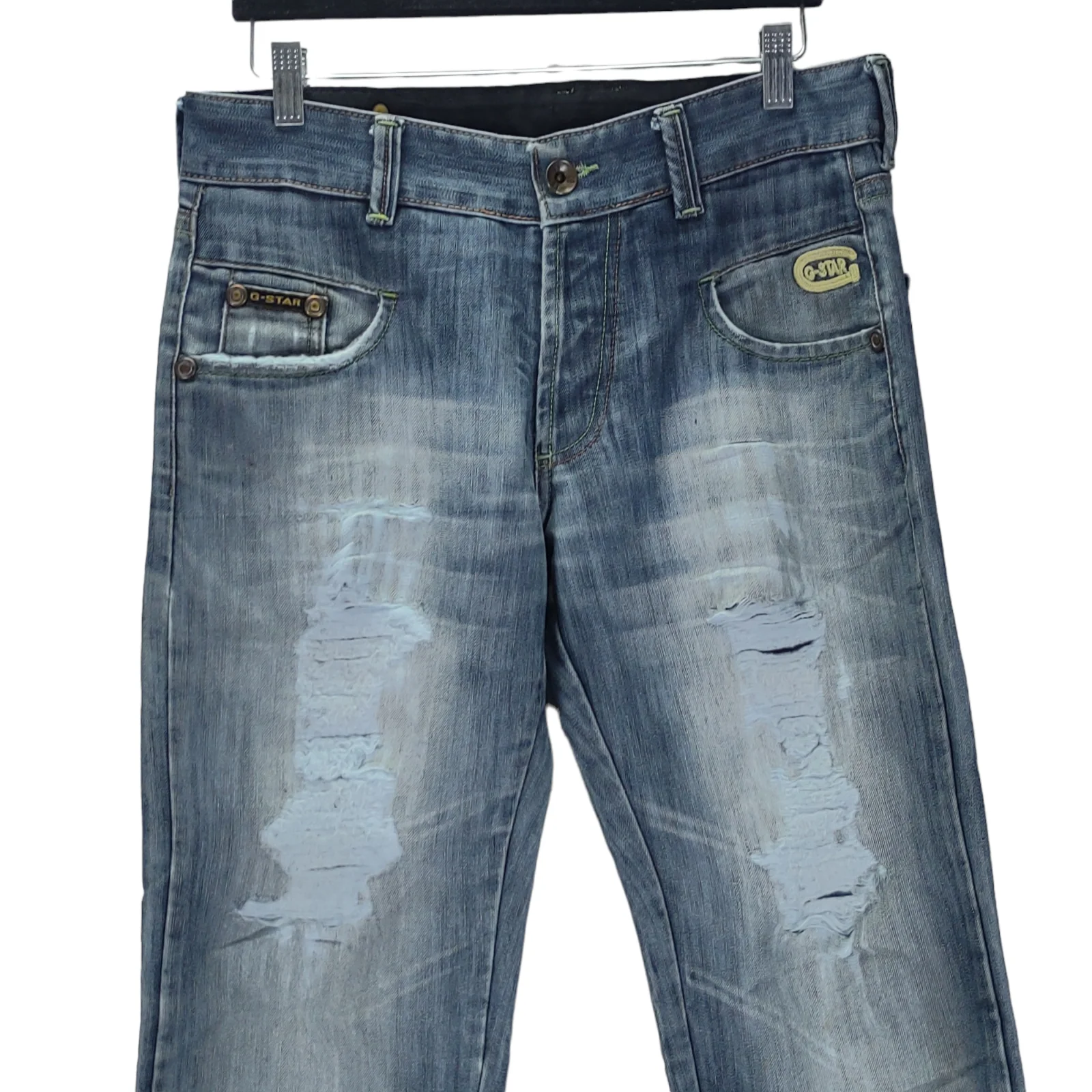 90s 3301 Spell Out Relaxed Striaght Jeans 31x31 Buckle By G Star Raw - Image 5