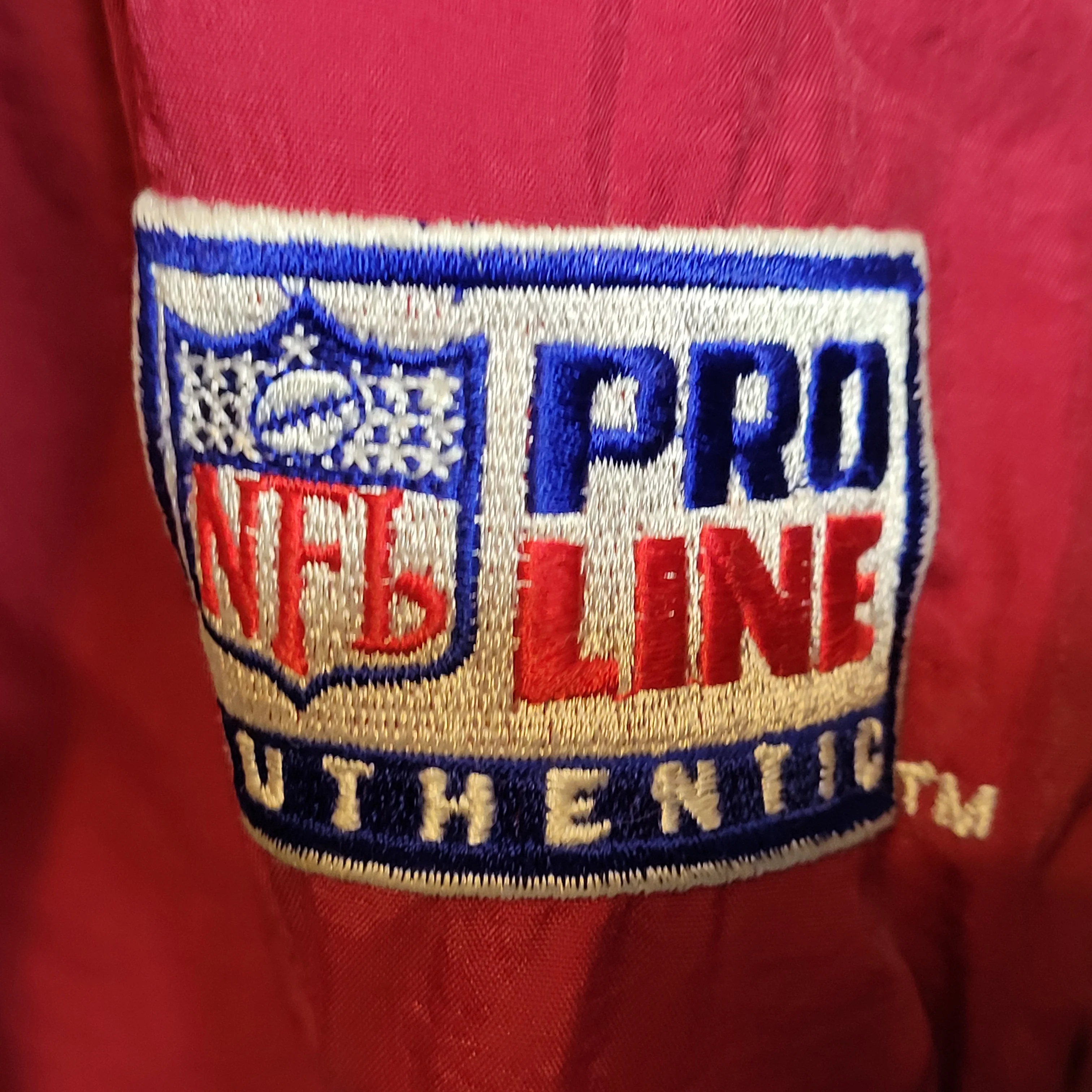 90s 49ers Puffer Puffy Coat Jacket Size L Dark Red By Starter Pro Line - Image 12
