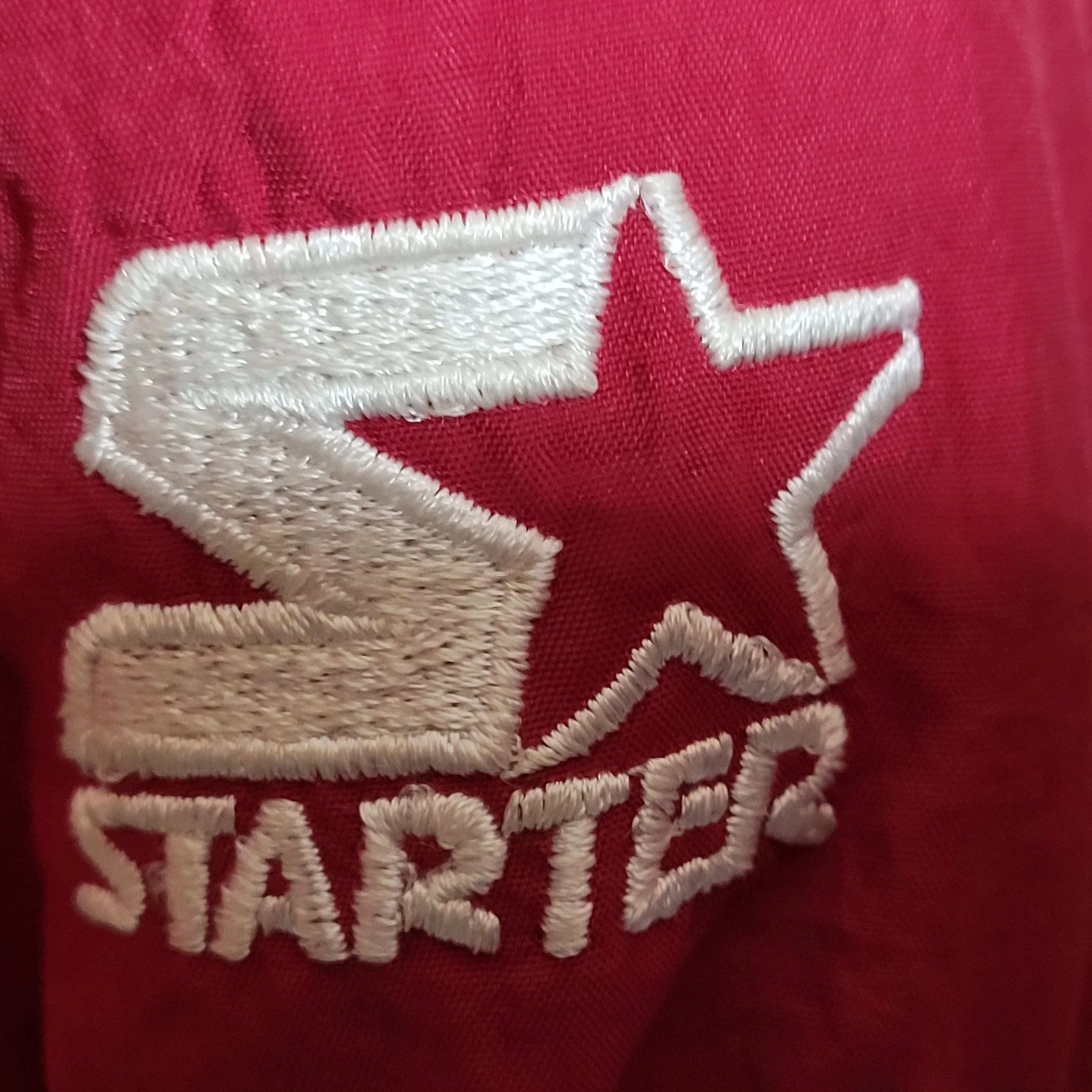 90s 49ers Puffer Puffy Coat Jacket Size L Dark Red By Starter Pro Line - Image 7