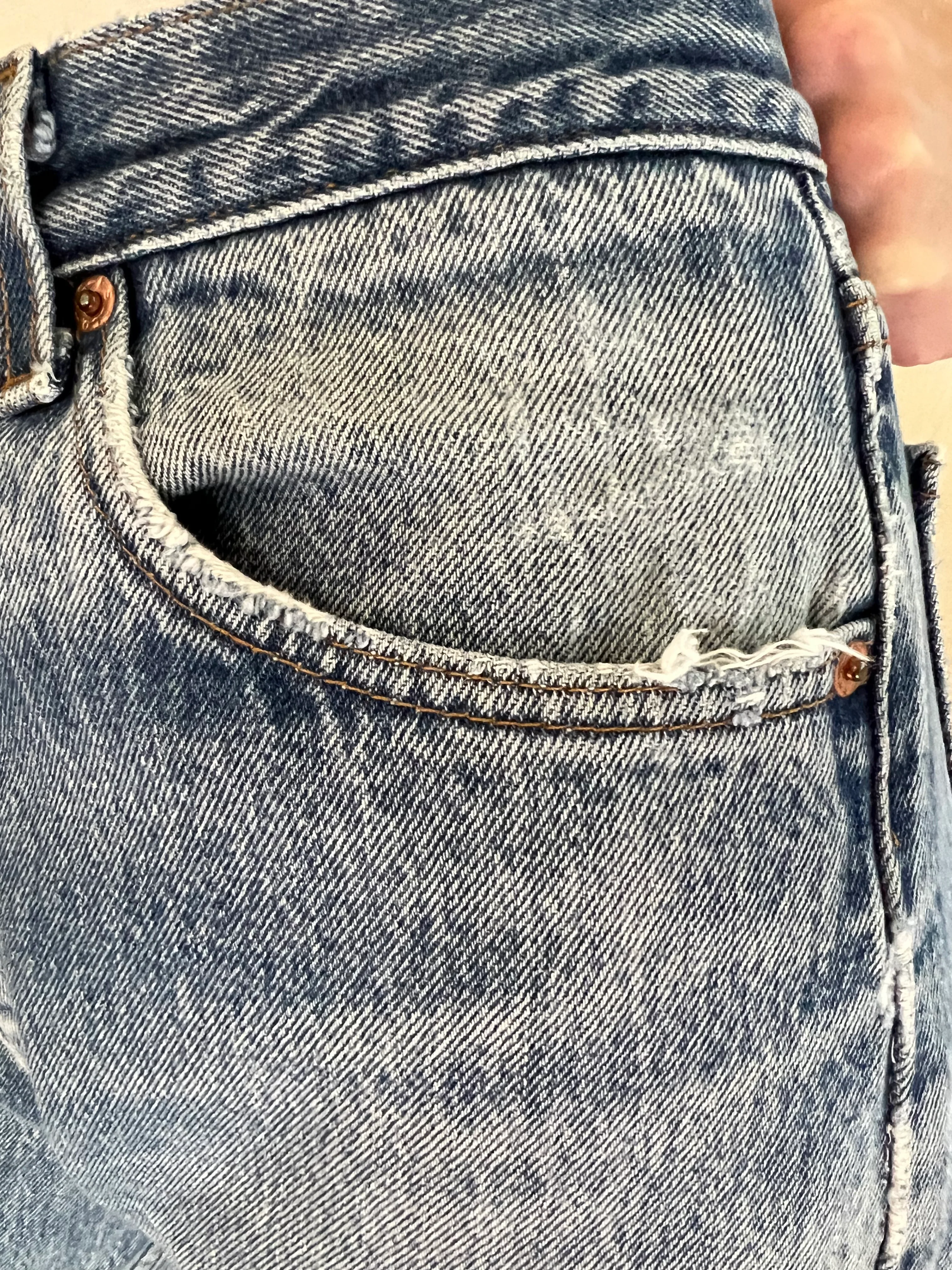90s 501 Vintage Denim Jeans 34x30 By Levi's - Image 7
