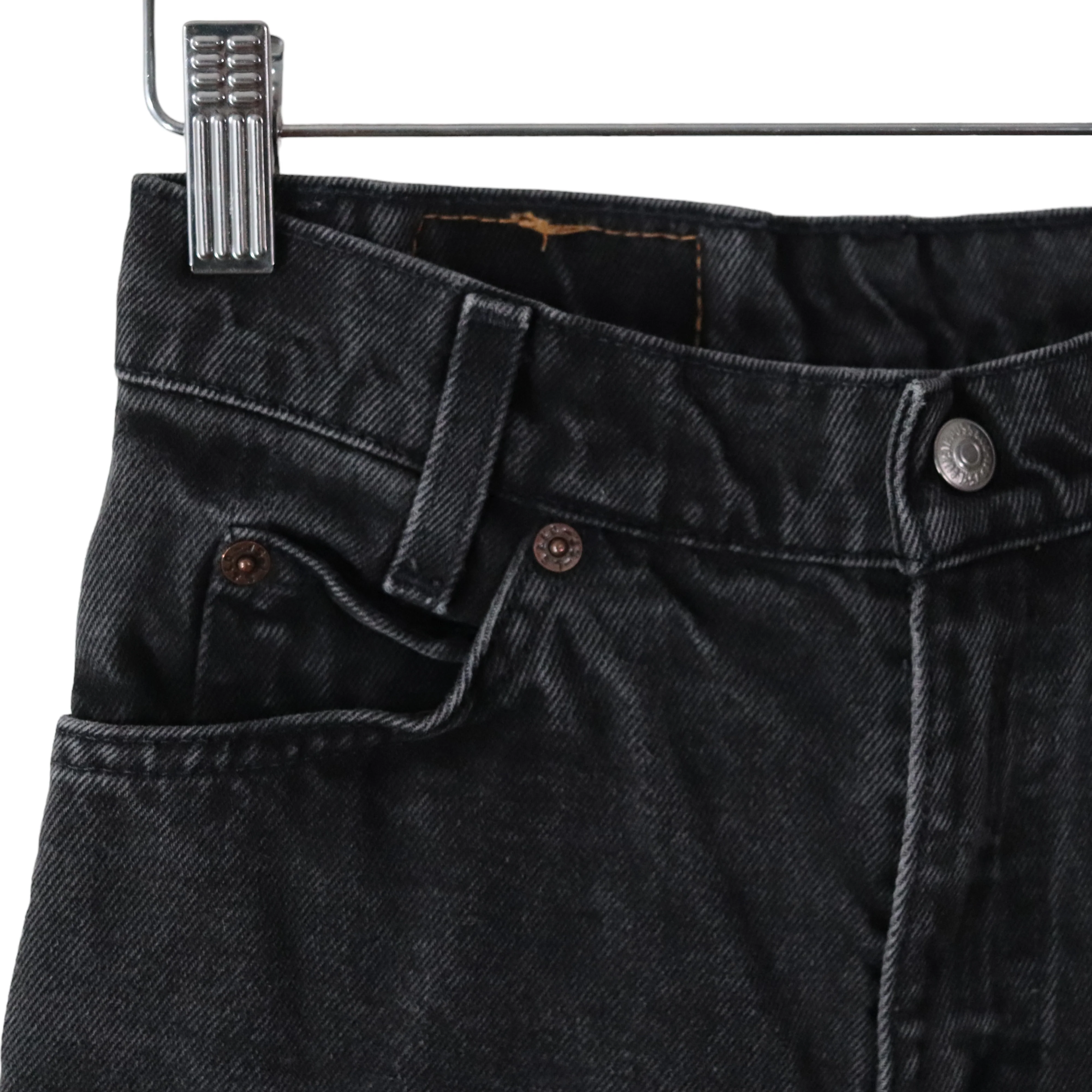 90s 550 Faded Black Relaxed Fit Jeans Short By Levi"s - Image 5
