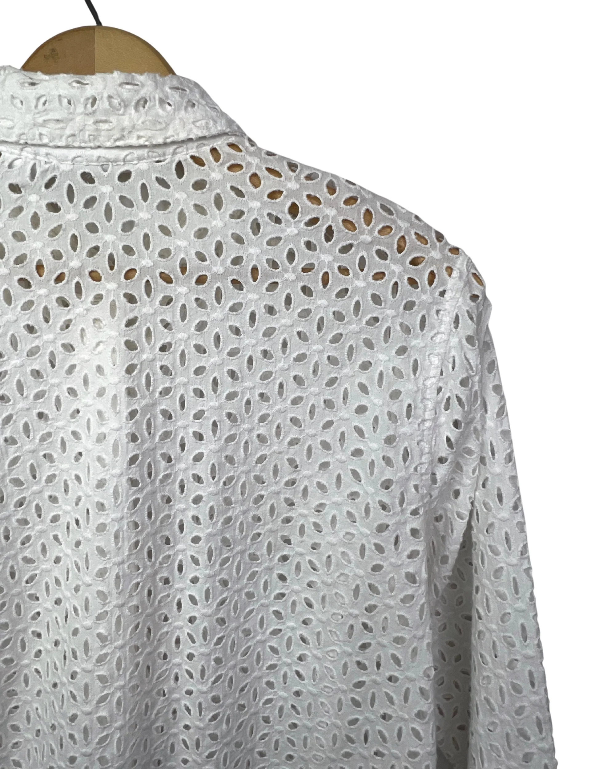 90s Eyelet 100% Cotton Button Up - Image 5