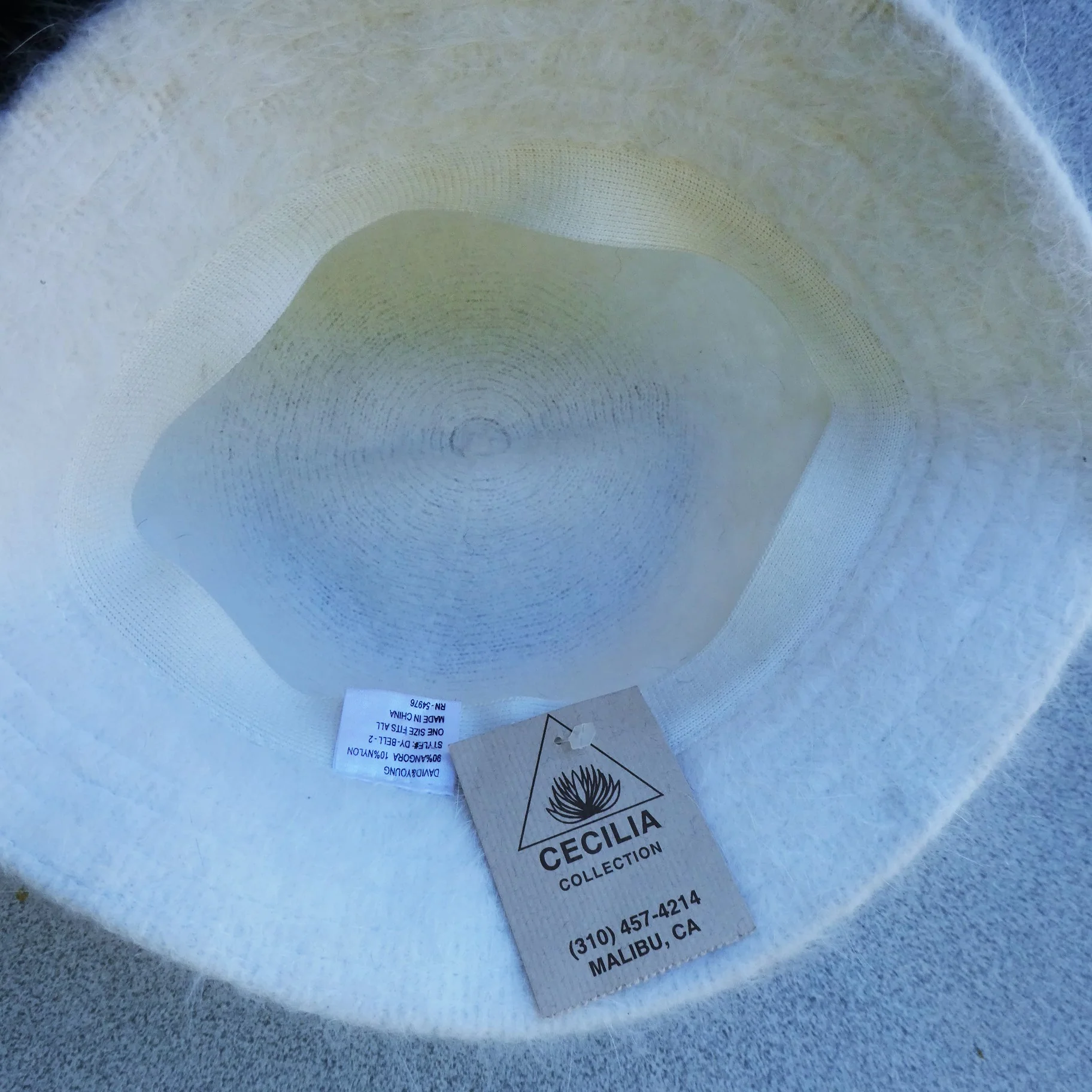 90s Angora Nylon Bucket Hat Fuzzy Ultra Soft By David & Young - Image 5