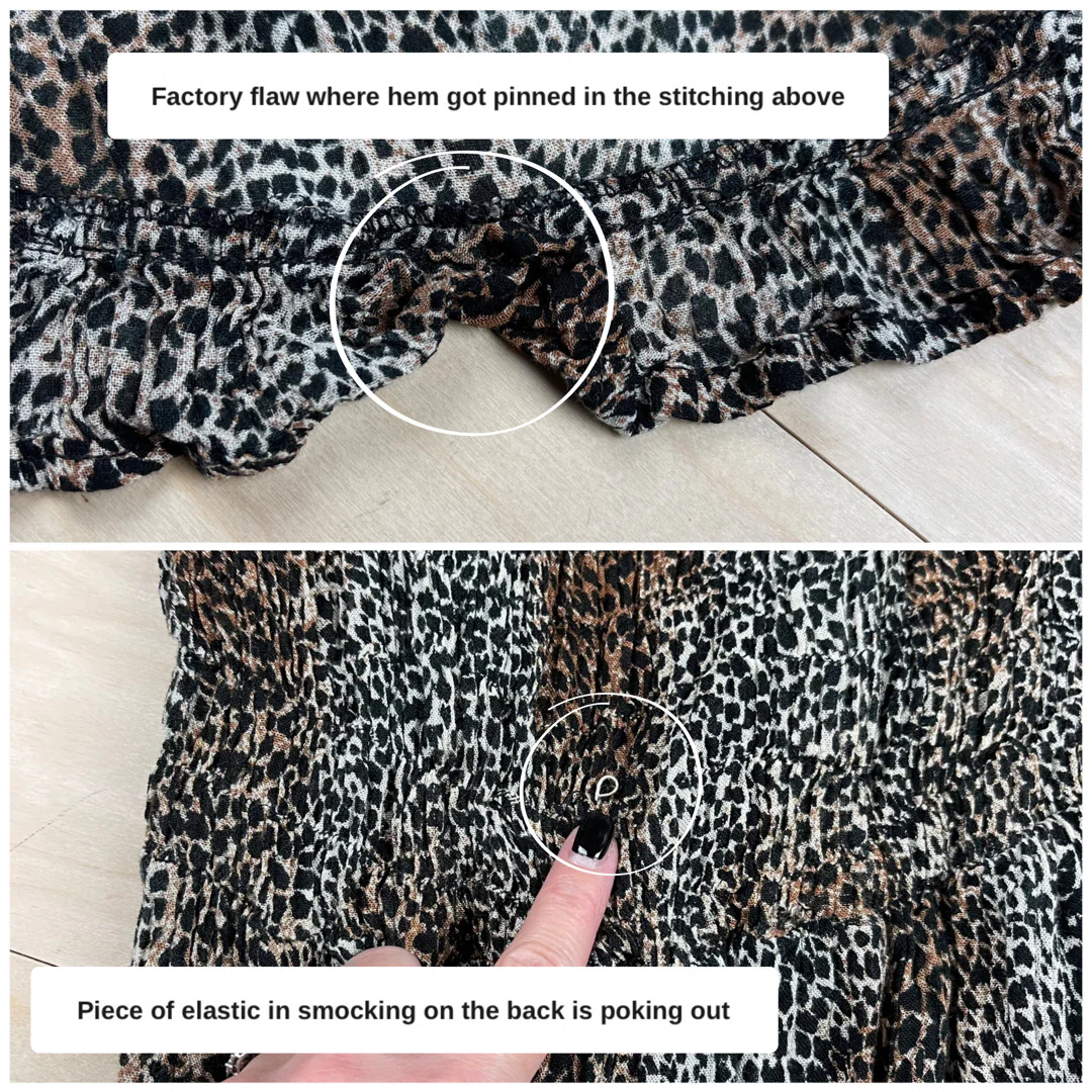 90s Animal Print Long Sleeve Babydoll Mini Dress By M.p.h. - Image 7