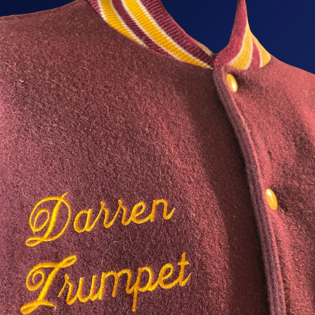 90s Athletic Leather And Wool Varsity Letterman Jacket - Image 3