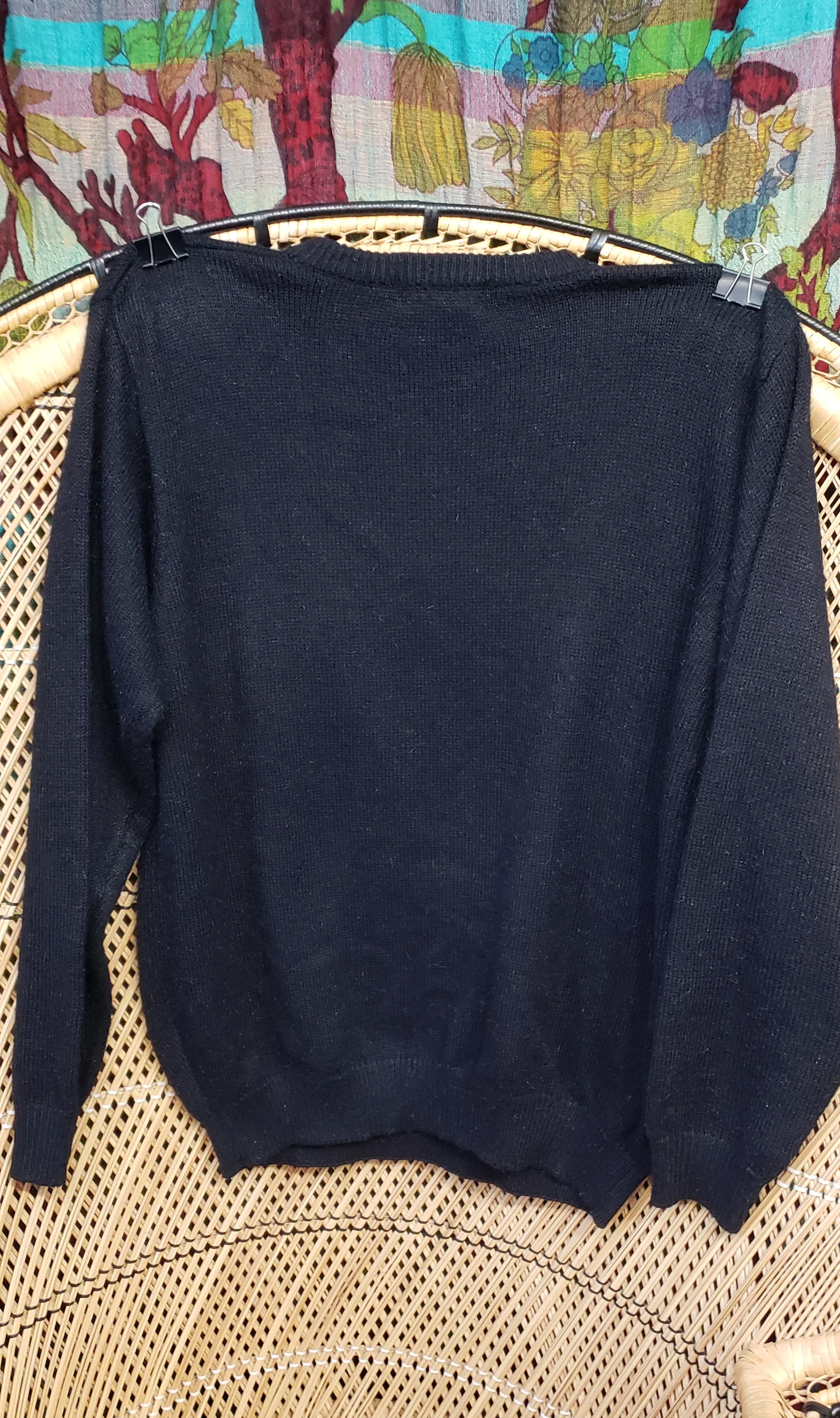 90s Beaded Fuzzy Black Sweater By Alfred Dunner - Image 8
