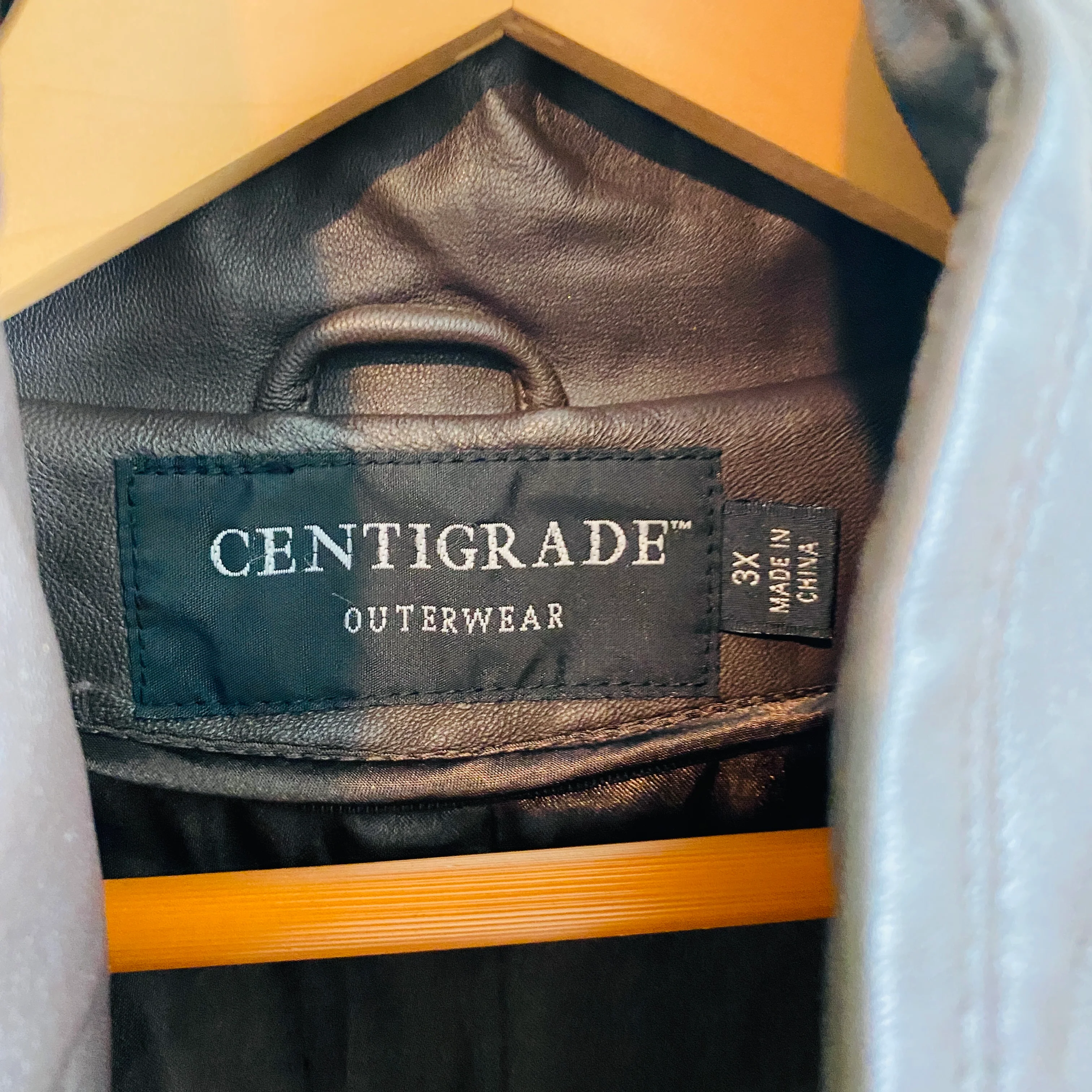90s Beautiful Brown Leather Oversize Swing Style Jacke By Centigrade Outerwear - Image 10