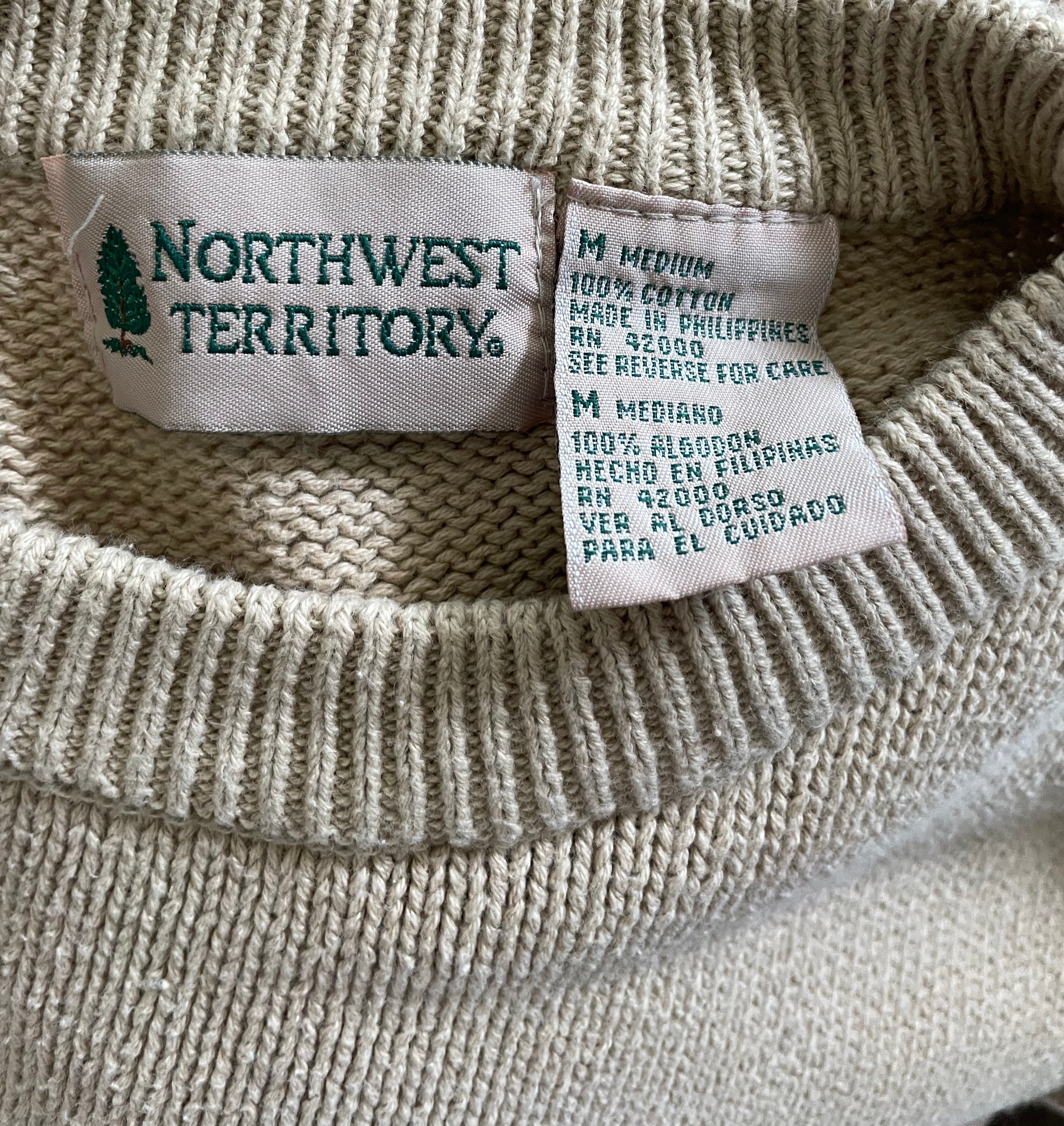 90s Beige Cottin Crewneck Sweater By Northwest Territory - Image 5