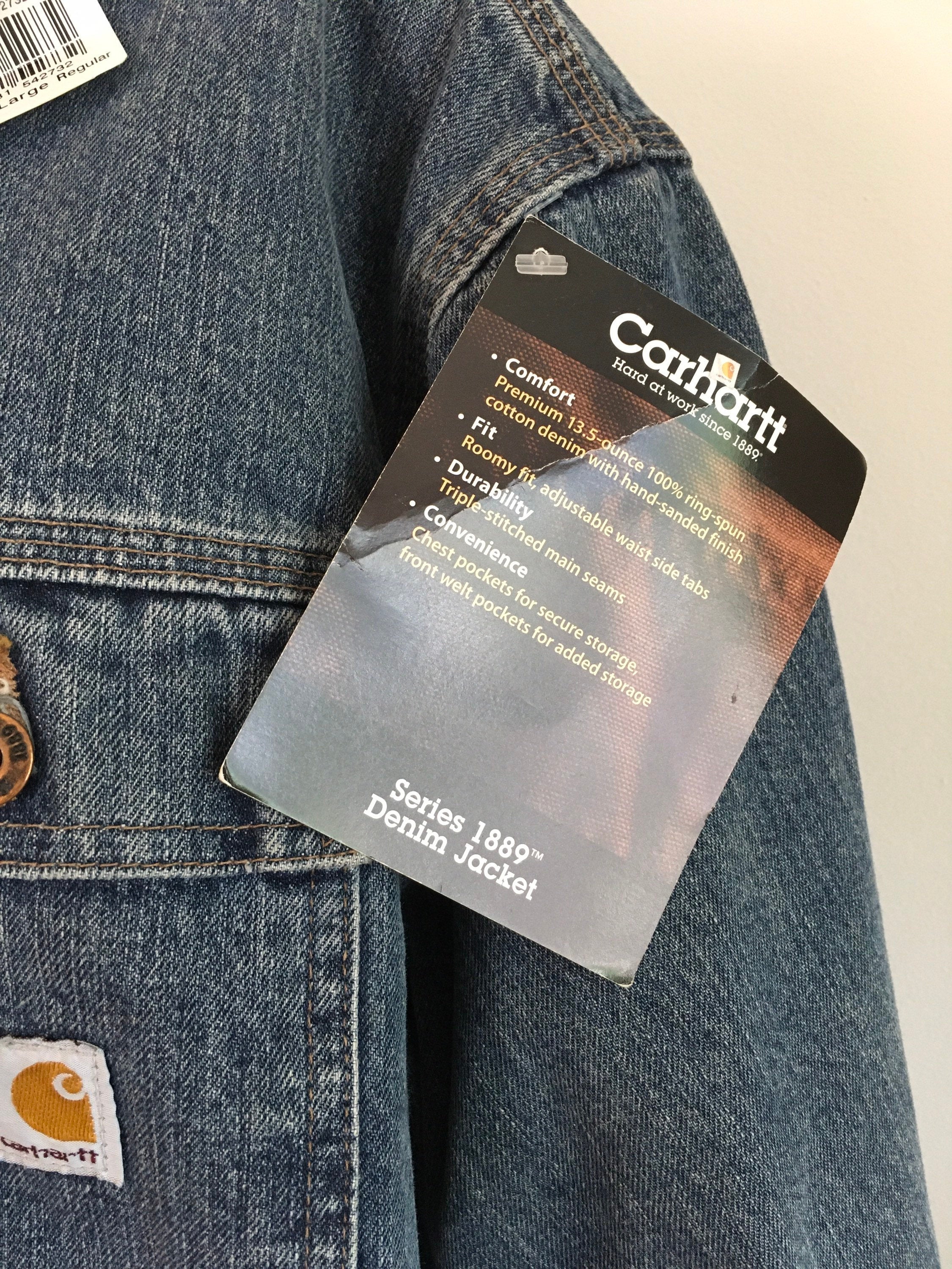 90's Bill And Teds Excellent Adventure Wyld Stallyns Painted Denim Coat by Carhartt - Image 7