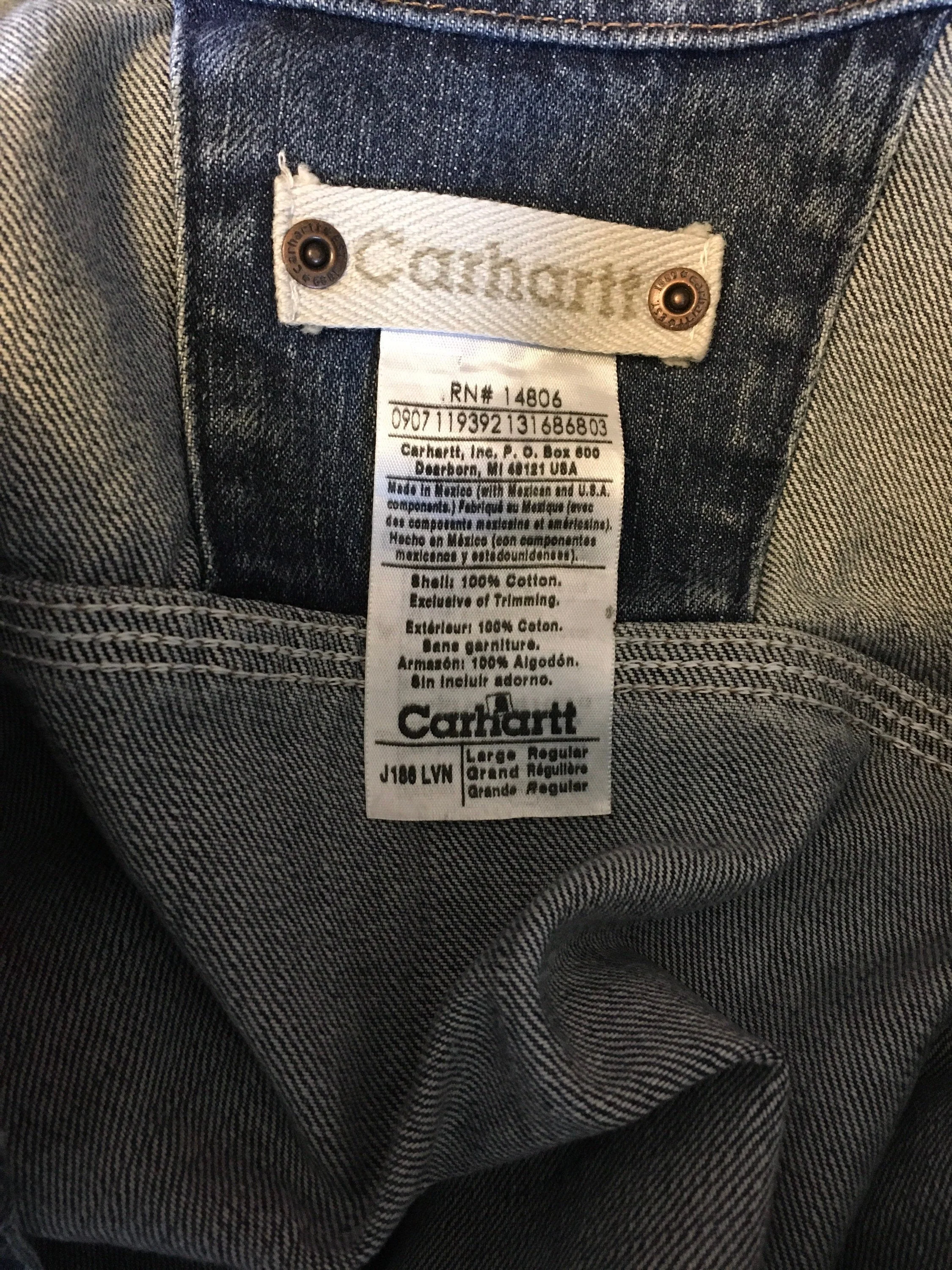 90's Bill And Teds Excellent Adventure Wyld Stallyns Painted Denim Coat by Carhartt - Image 9