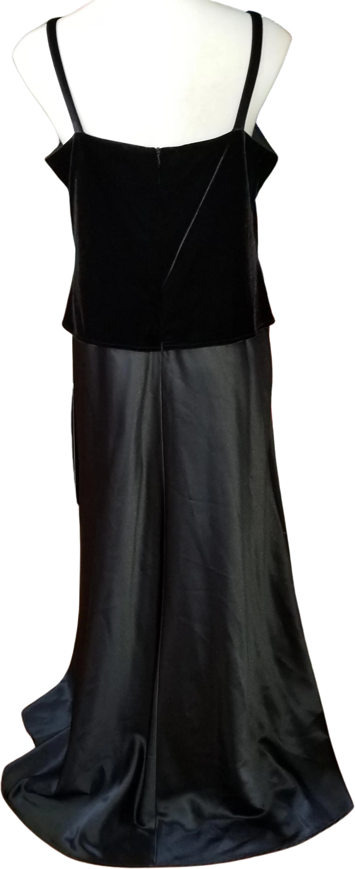 90s Black Beaded Velour Popover (two Piece Look) Gown By Karen Miller - Image 2