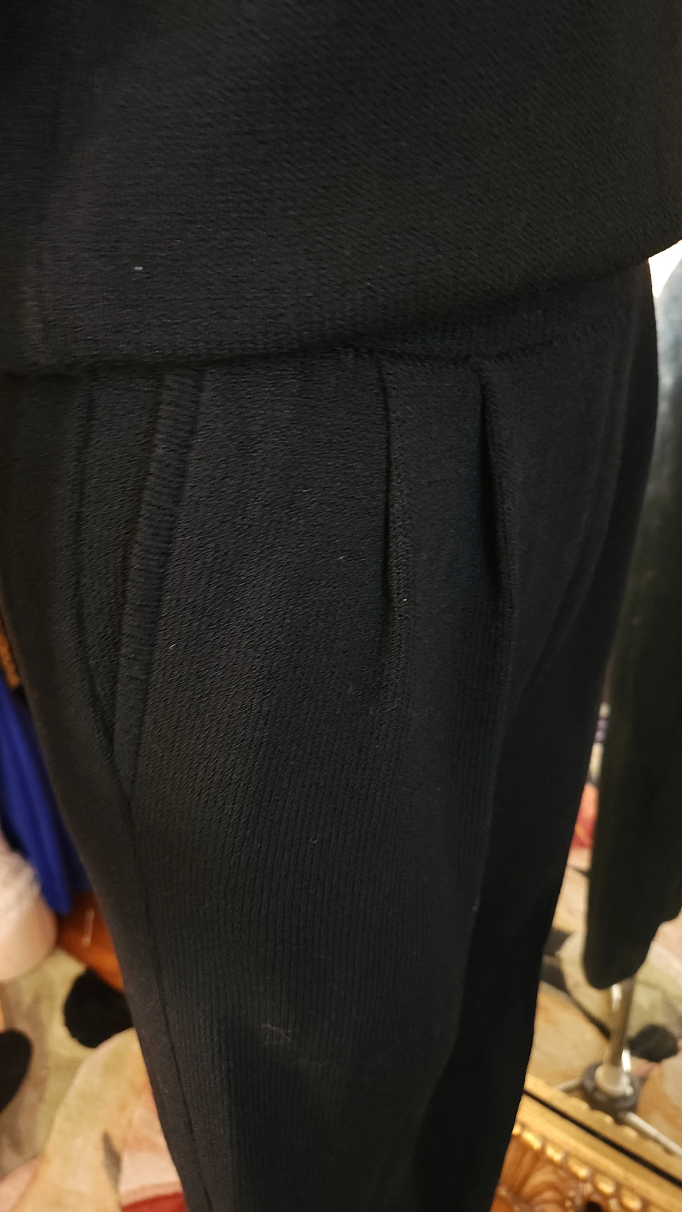 90s Black Knit Jumpsuit With Silver Studs By The Michael Collection - Image 7