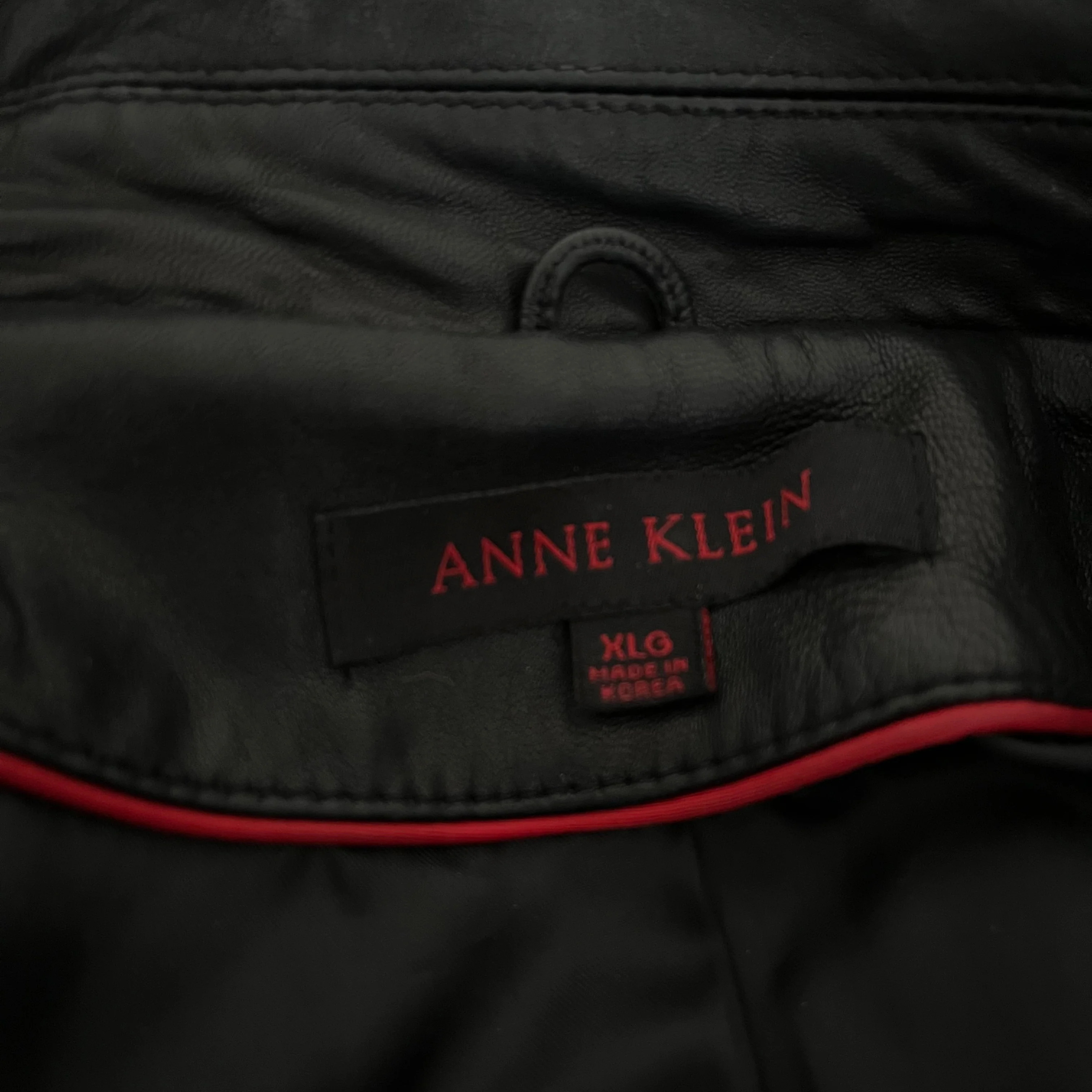90s Black Leather Coat Zip Front Lined Buttery Soft L By Anne Klein - Image 7