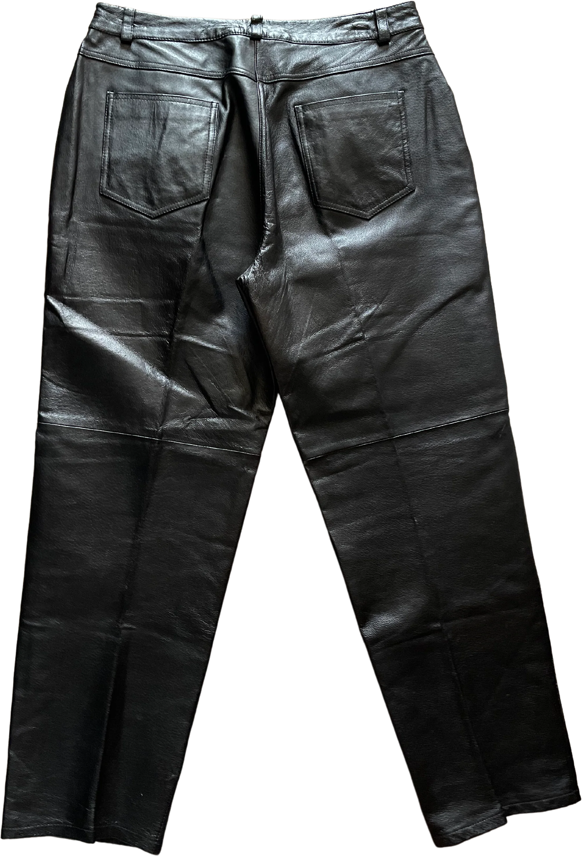 90s Black Leather Pants By Metro Style - Image 2